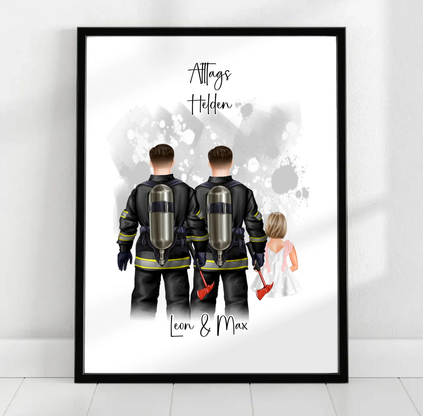 Feuerwehr & Kind Poster