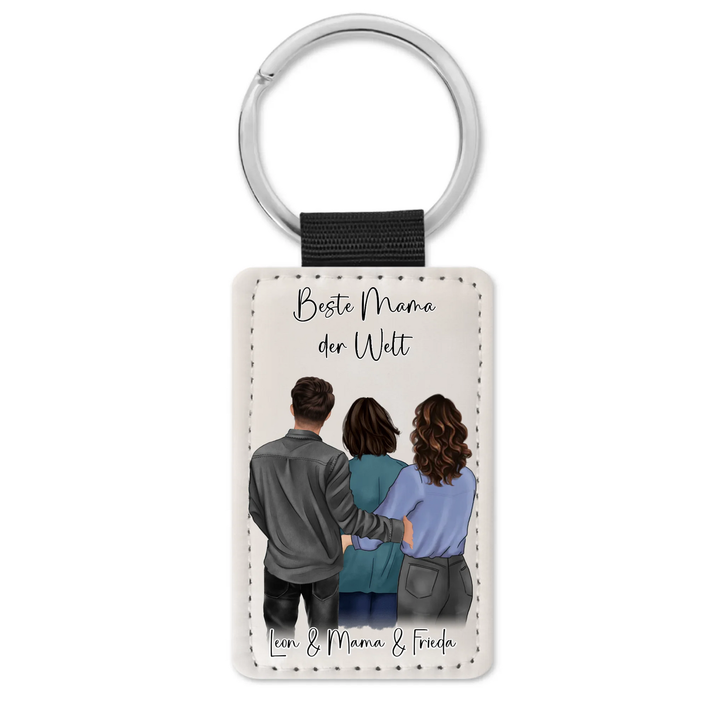 3-4 Personen Sohn, Tochter & Mama Schlüsselanhänger