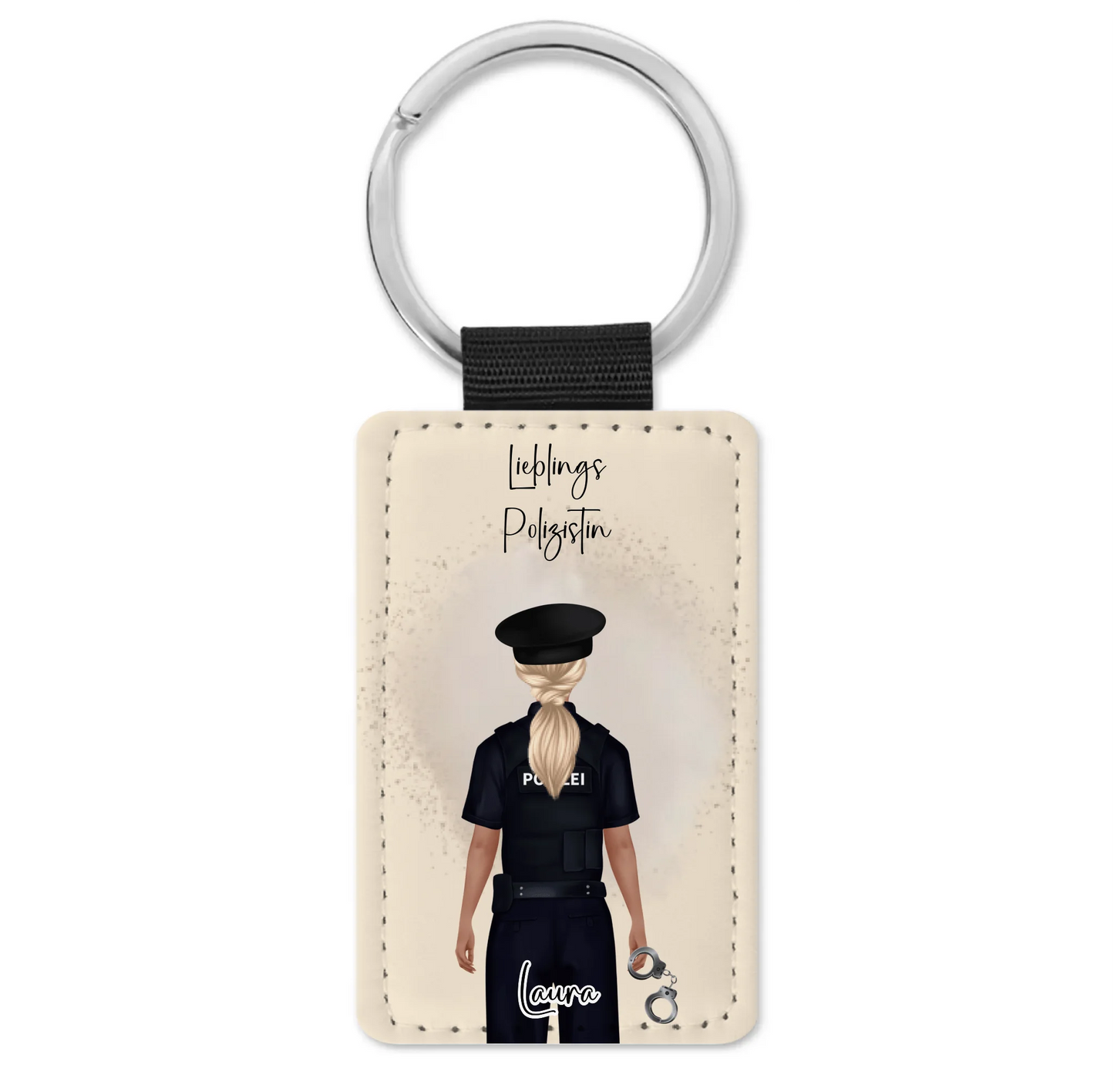 Polizistin&Polizist Polizei Schlüsselanhänger