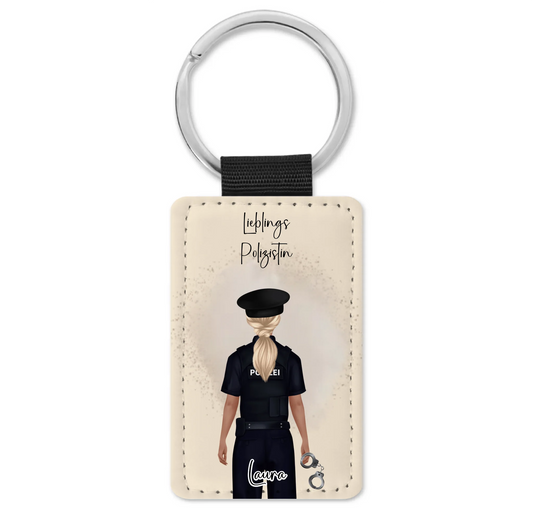 Polizistin&Polizist Polizei Schlüsselanhänger