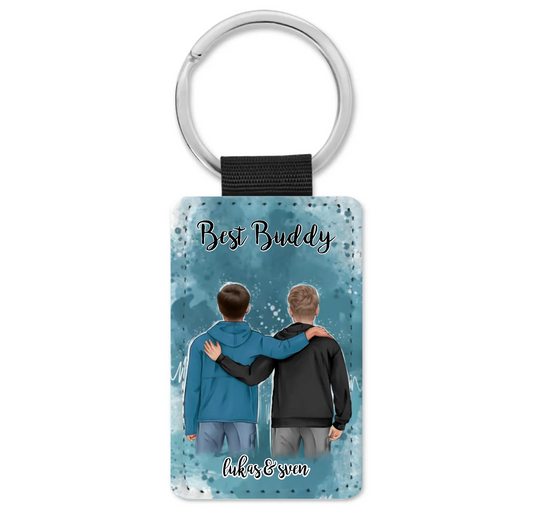 2 Freunde/Brüder Schlüsselanhänger