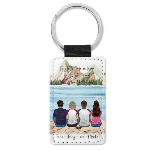 3-4 Freunde/Geschwister Schlüsselanhänger