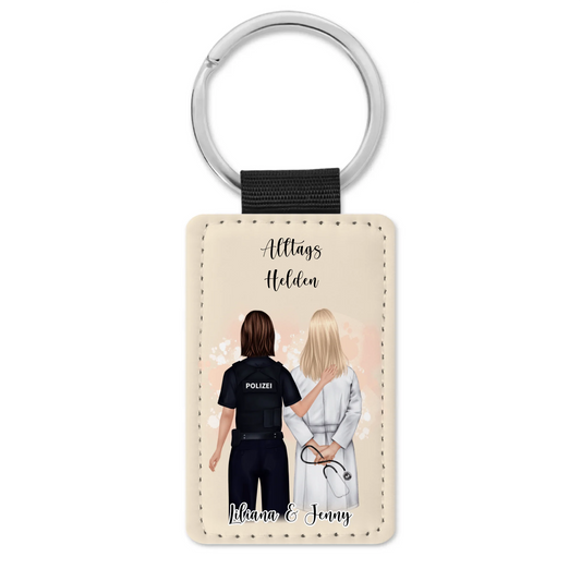 Polizei & Ärztin Schlüsselanhänger