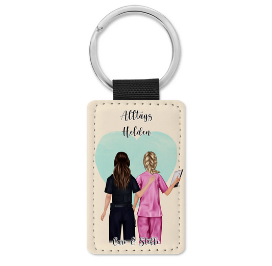 Polizei & Krankenschwester Schlüsselanhänger