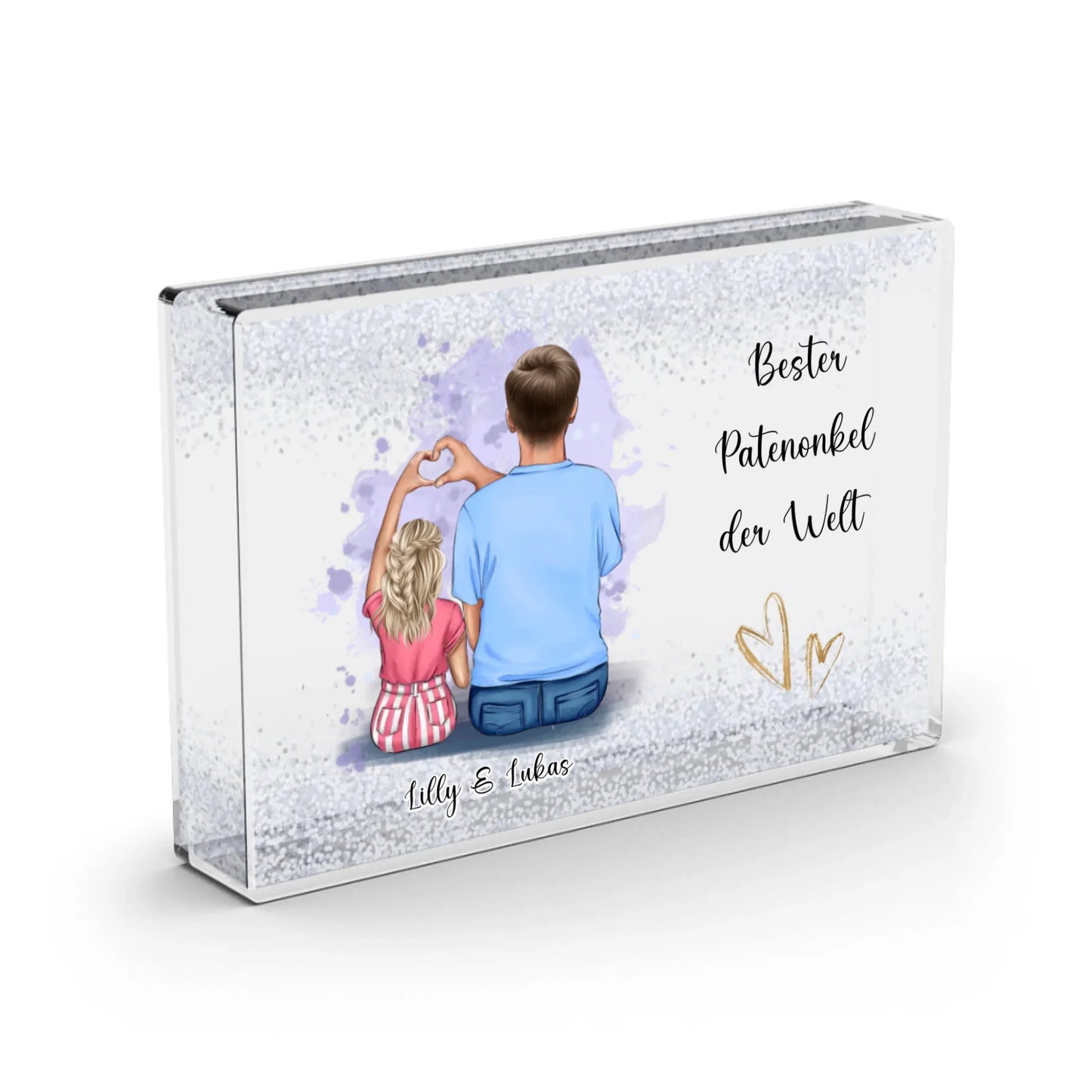 Patenonkel/tante & Kind - Schneekugel Schnee