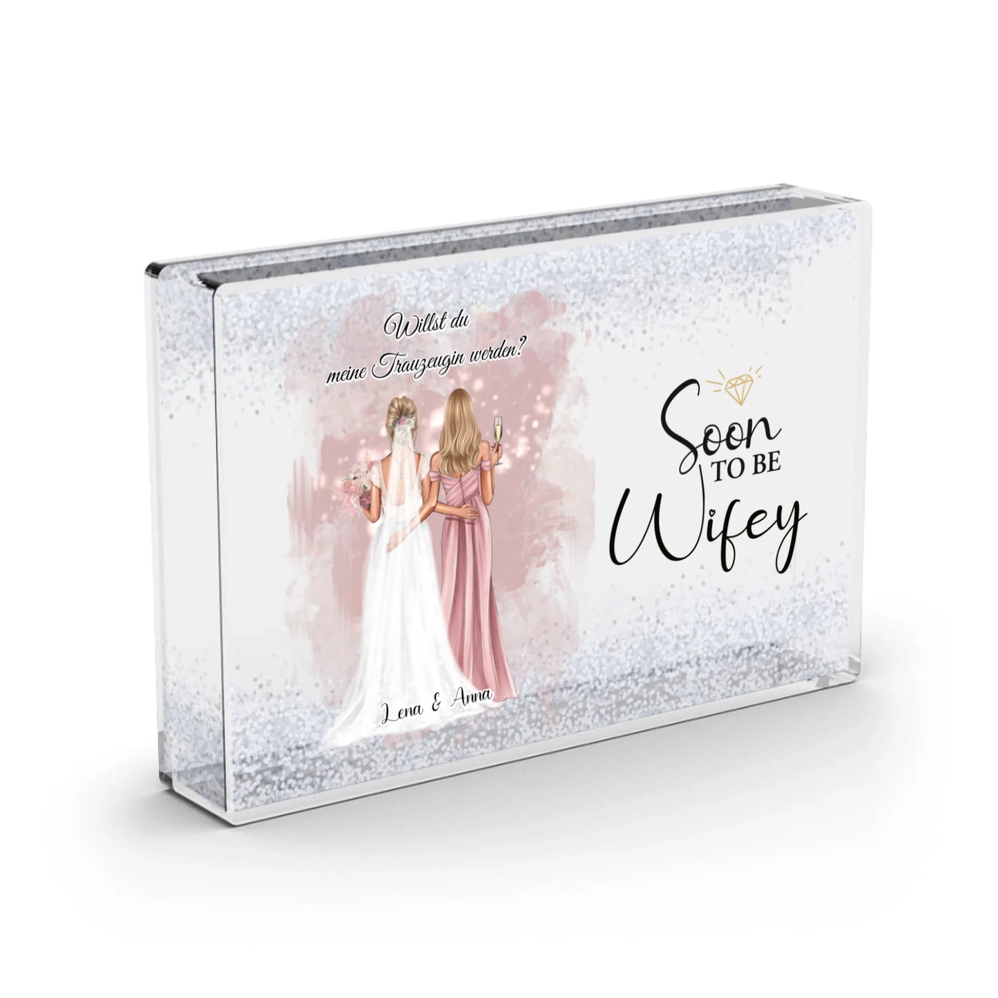 Braut & Trauzeugin - Schneekugel Schnee