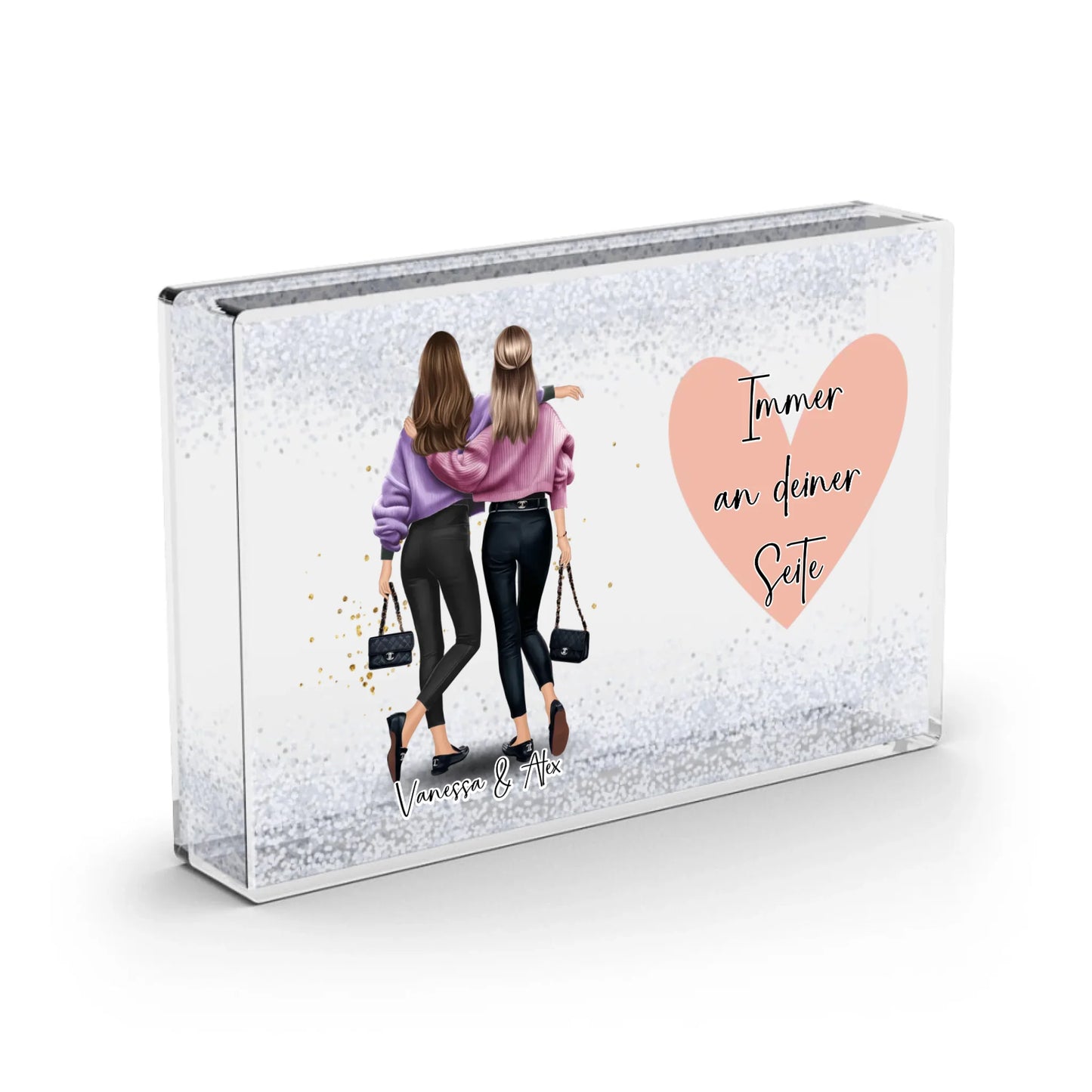 Beste Freundinnen Schneekugel Schnee