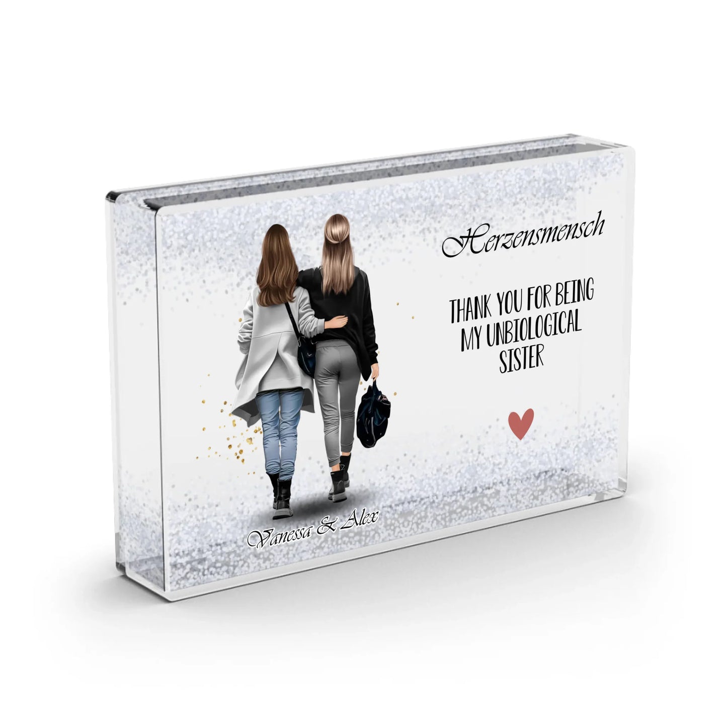 2-4 Beste Freundinnen Schneekugel Schnee