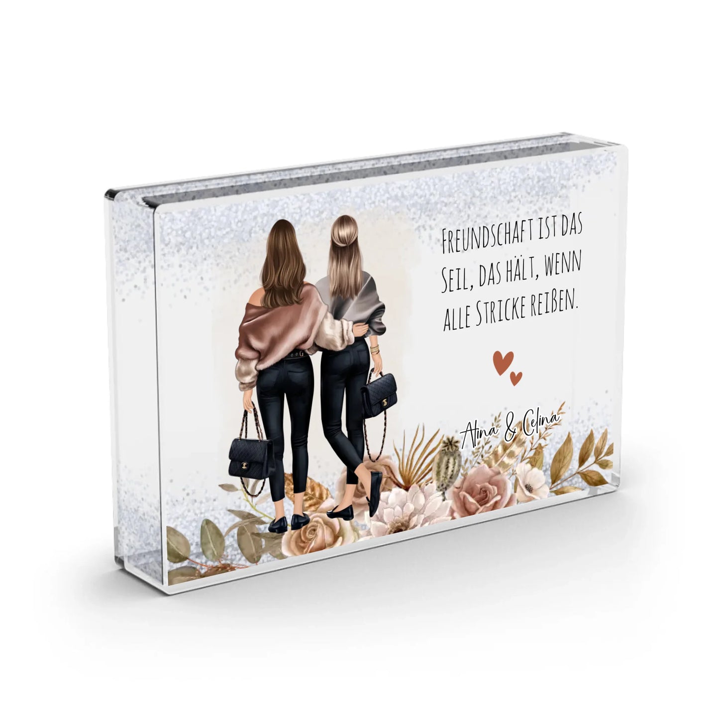 Beste Freundinnen Schneekugel Schnee