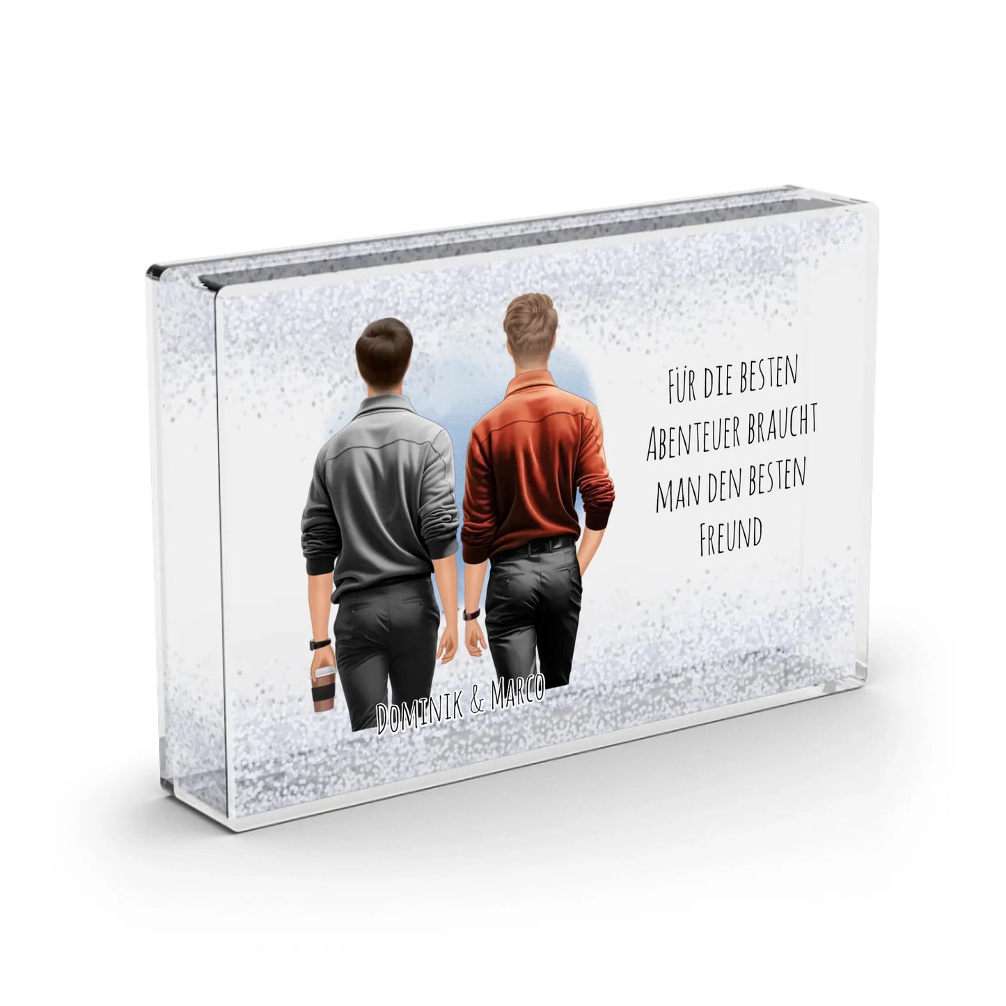 1-3 Männer Freunde/Brüder Schneekugel Schnee