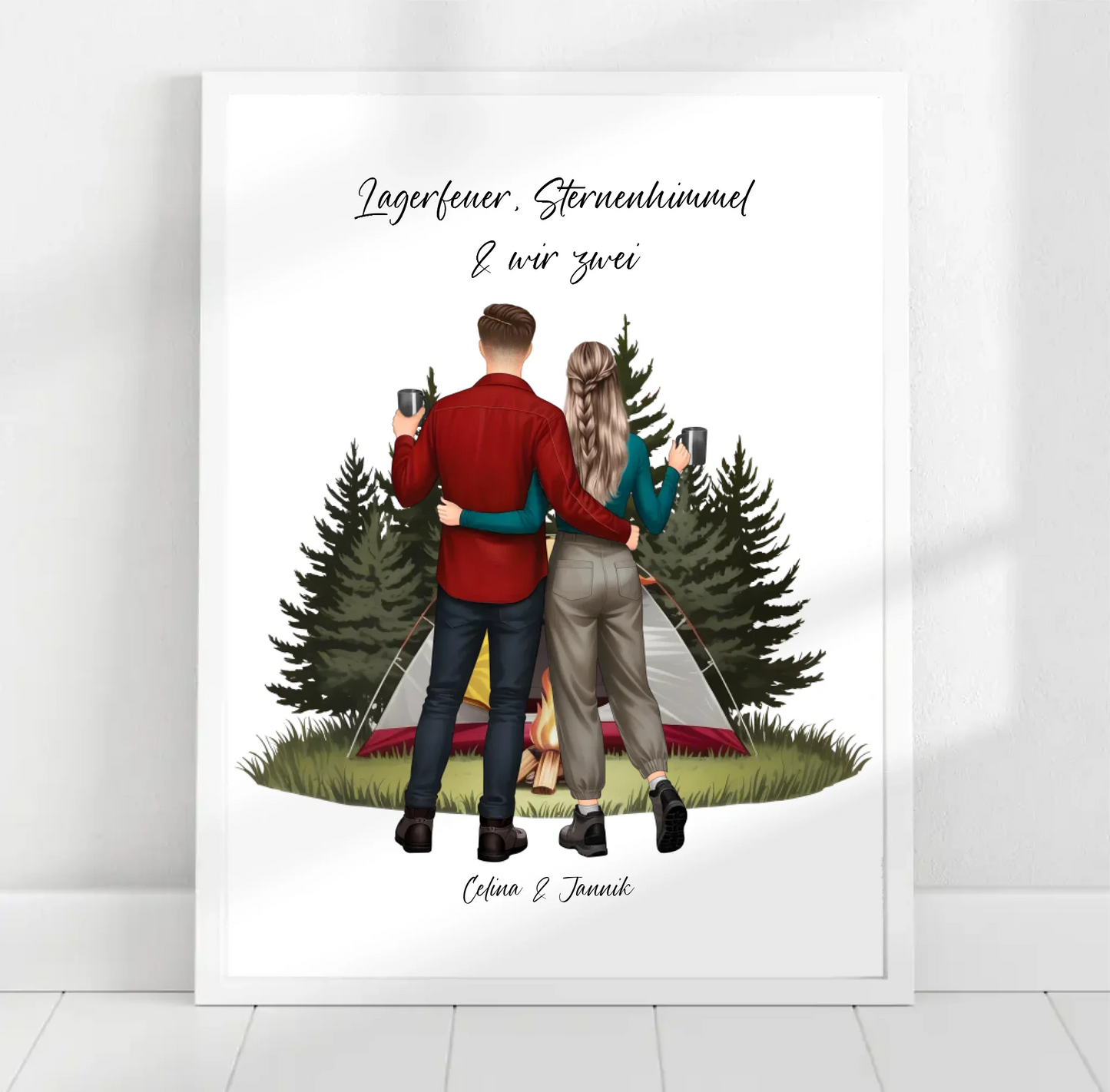 Camping Paar Poster