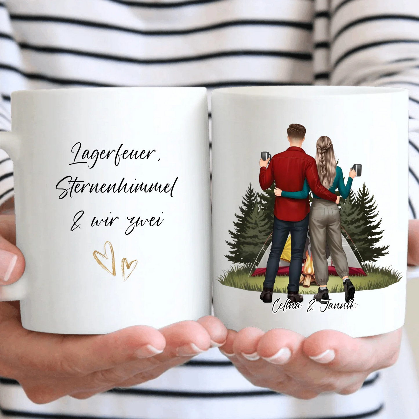 Camping Paar Tasse