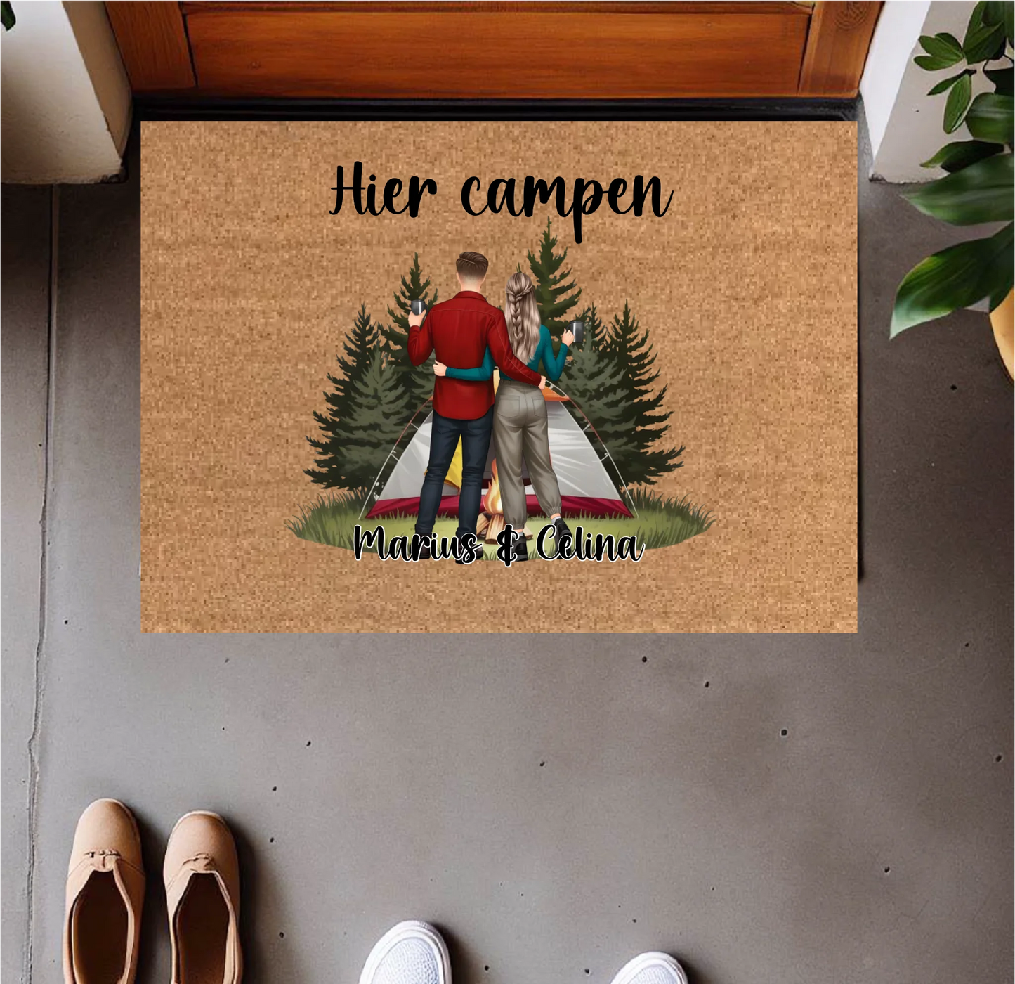 Camping Paar Fußmatte