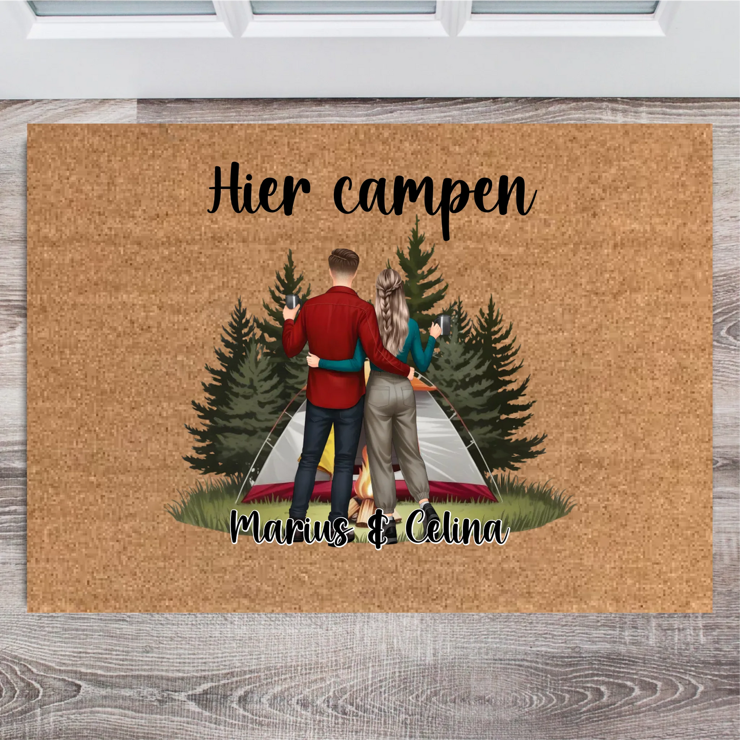 Camping Paar Fußmatte