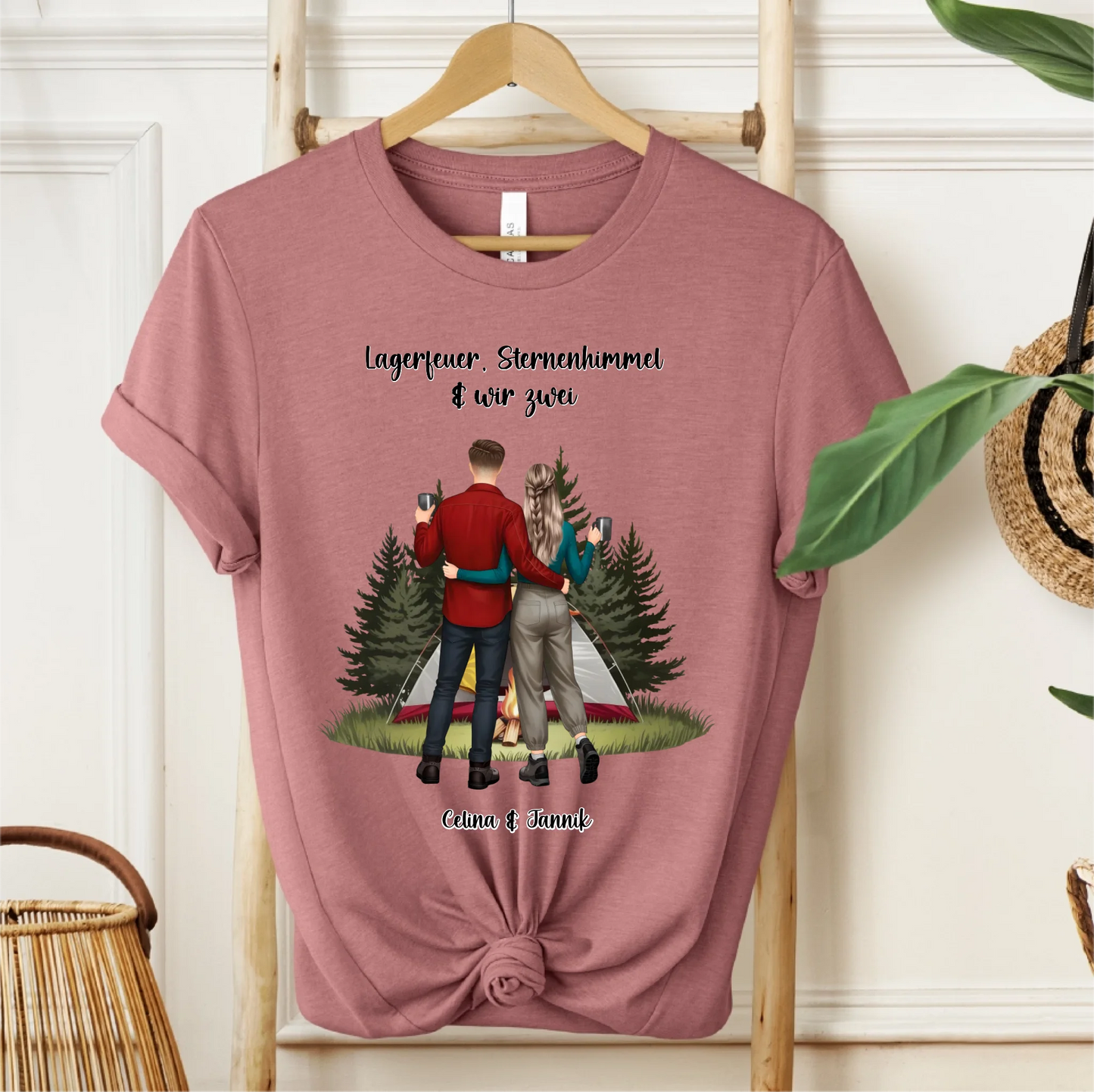 Camping Paar T-Shirt