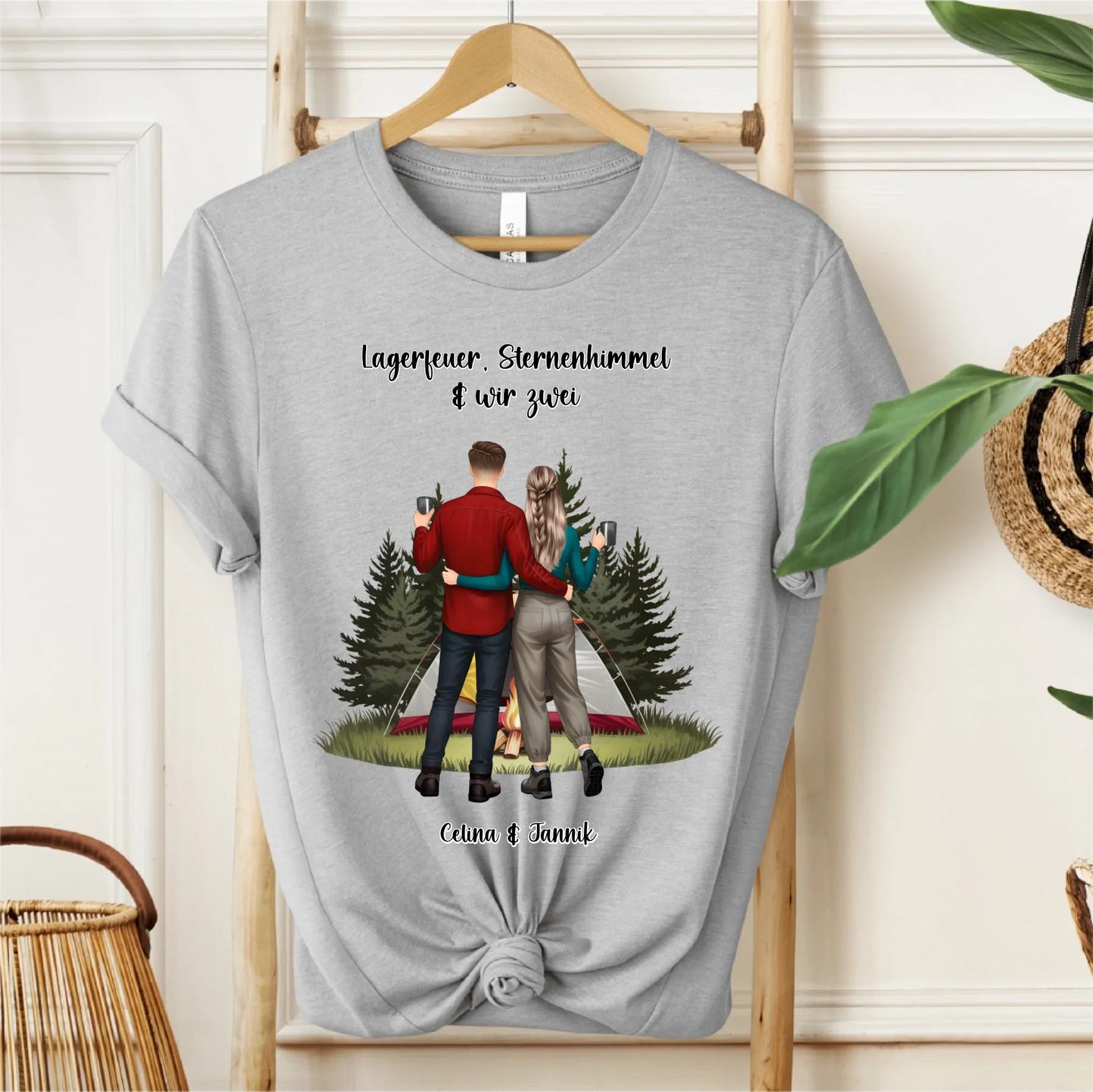 Camping Paar T-Shirt
