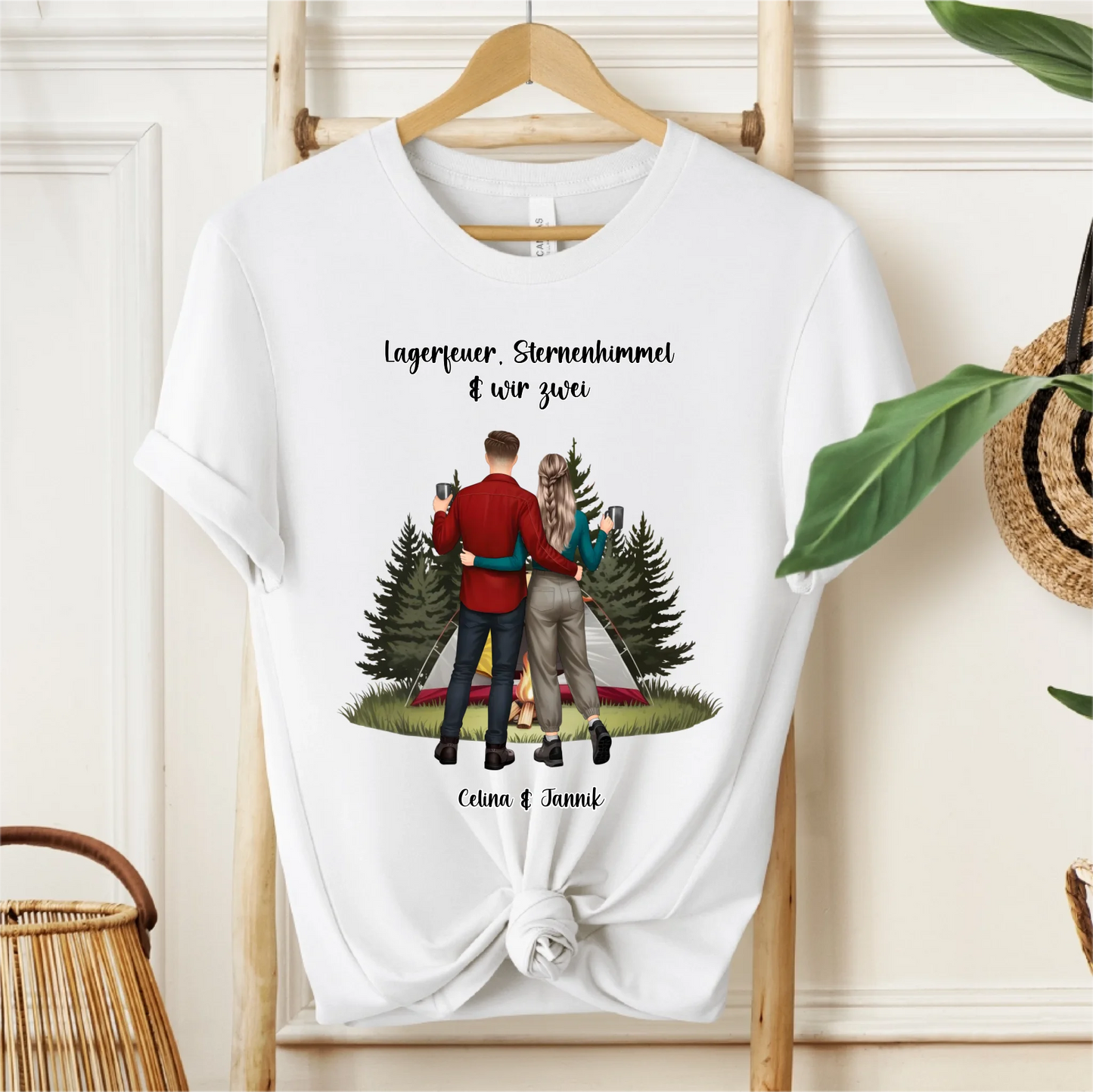 Camping Paar T-Shirt