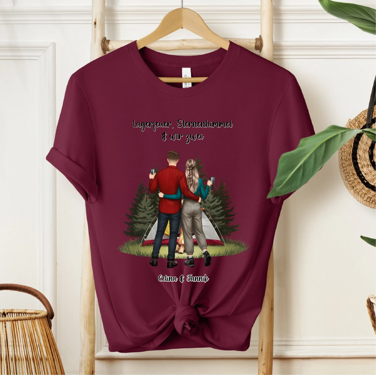 Camping Paar T-Shirt