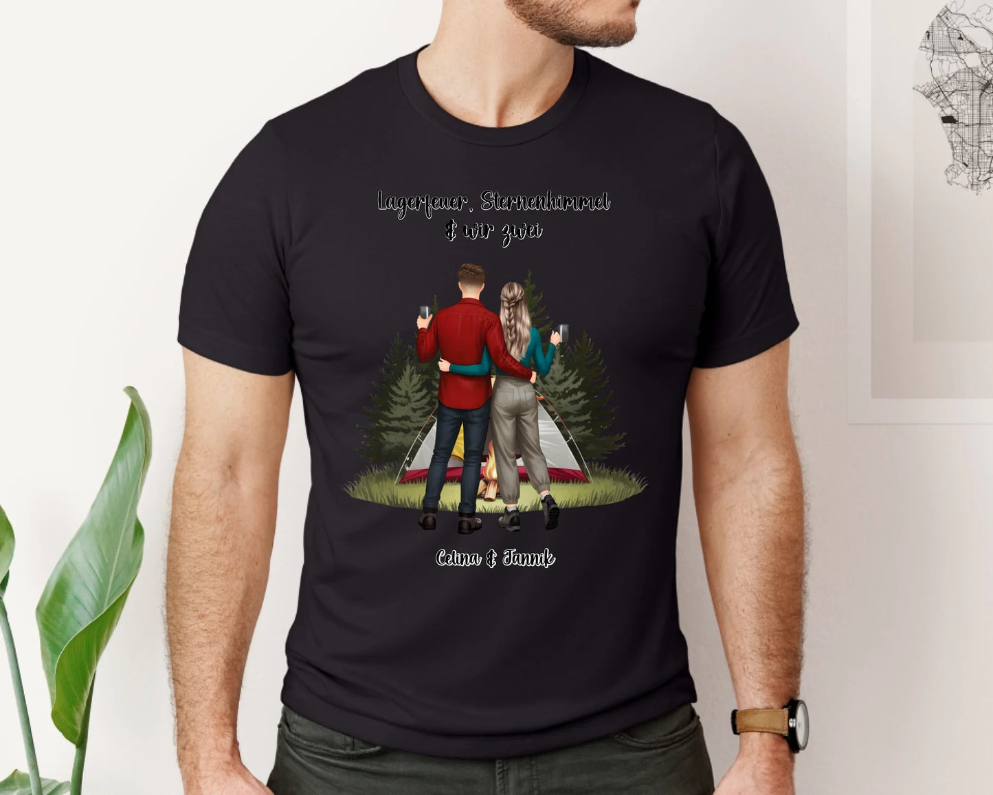 Camping Paar T-Shirt