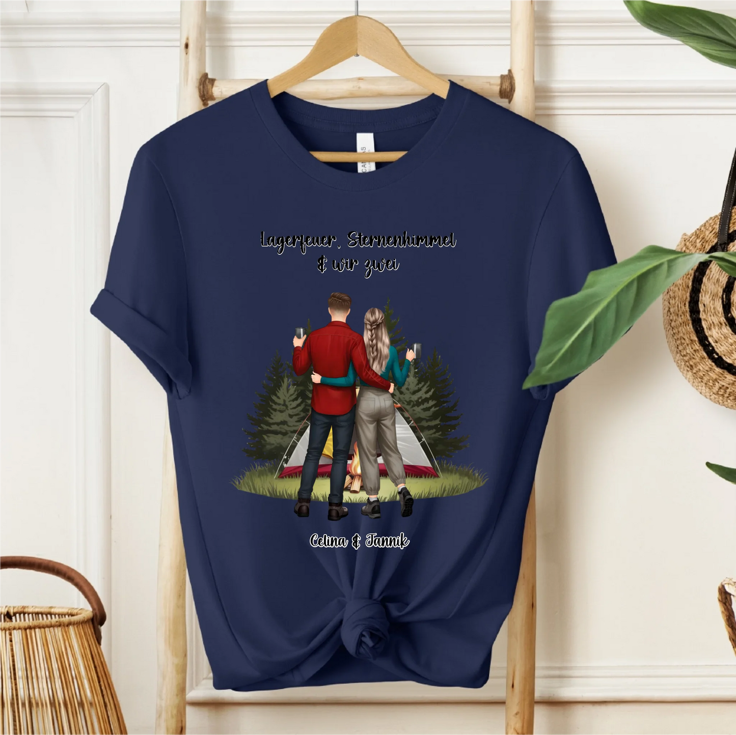 Camping Paar T-Shirt