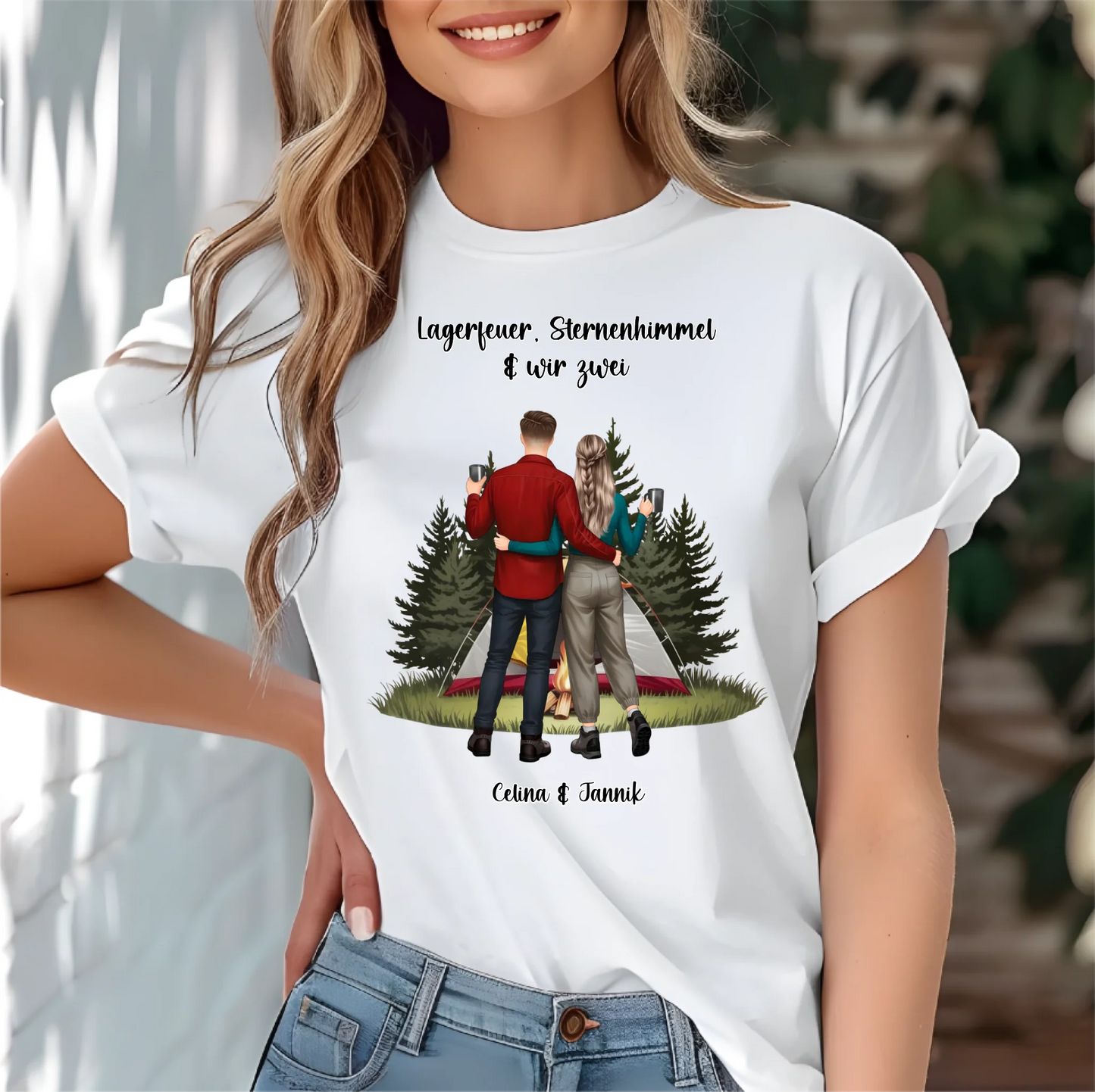 Camping Paar T-Shirt