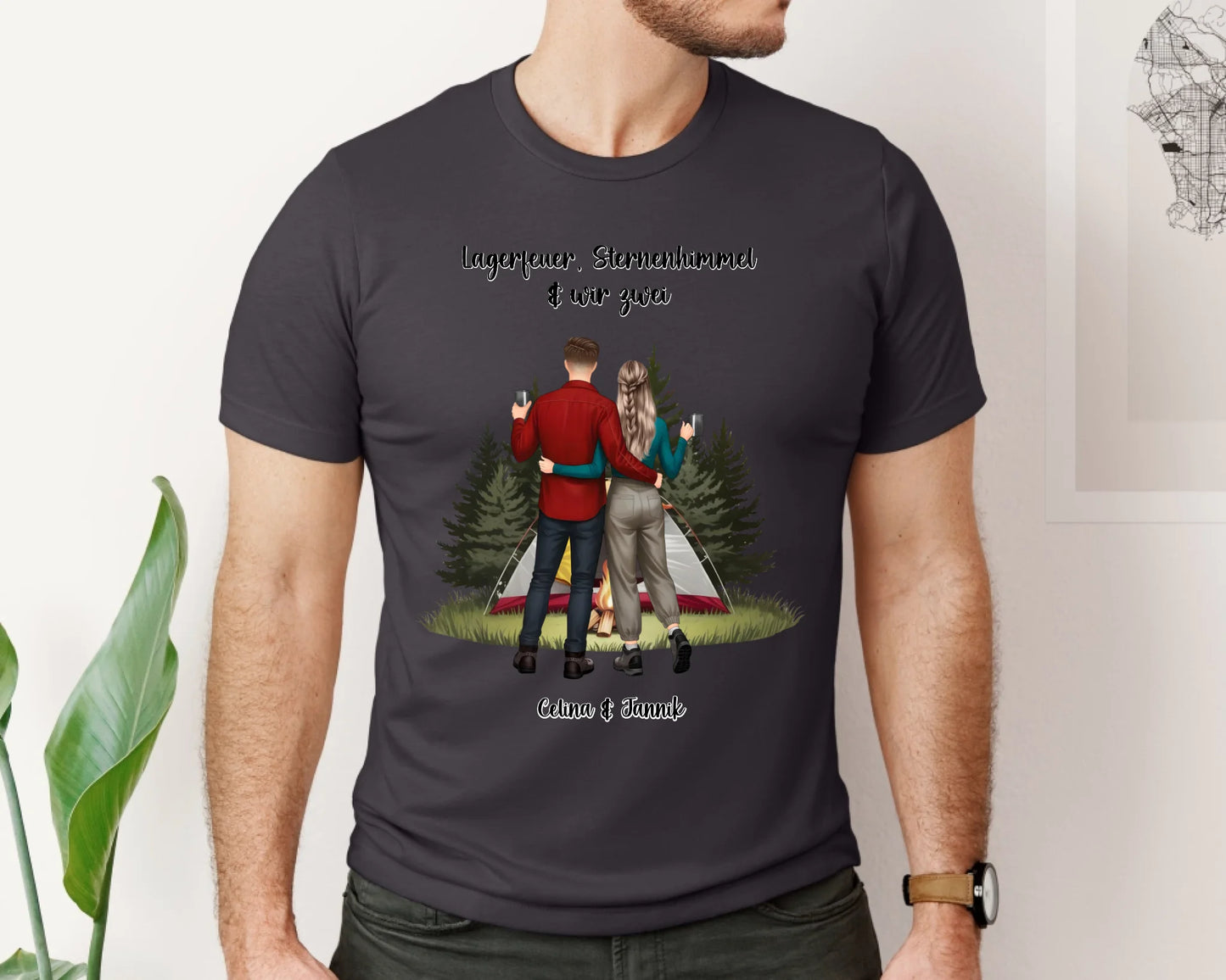 Camping Paar T-Shirt