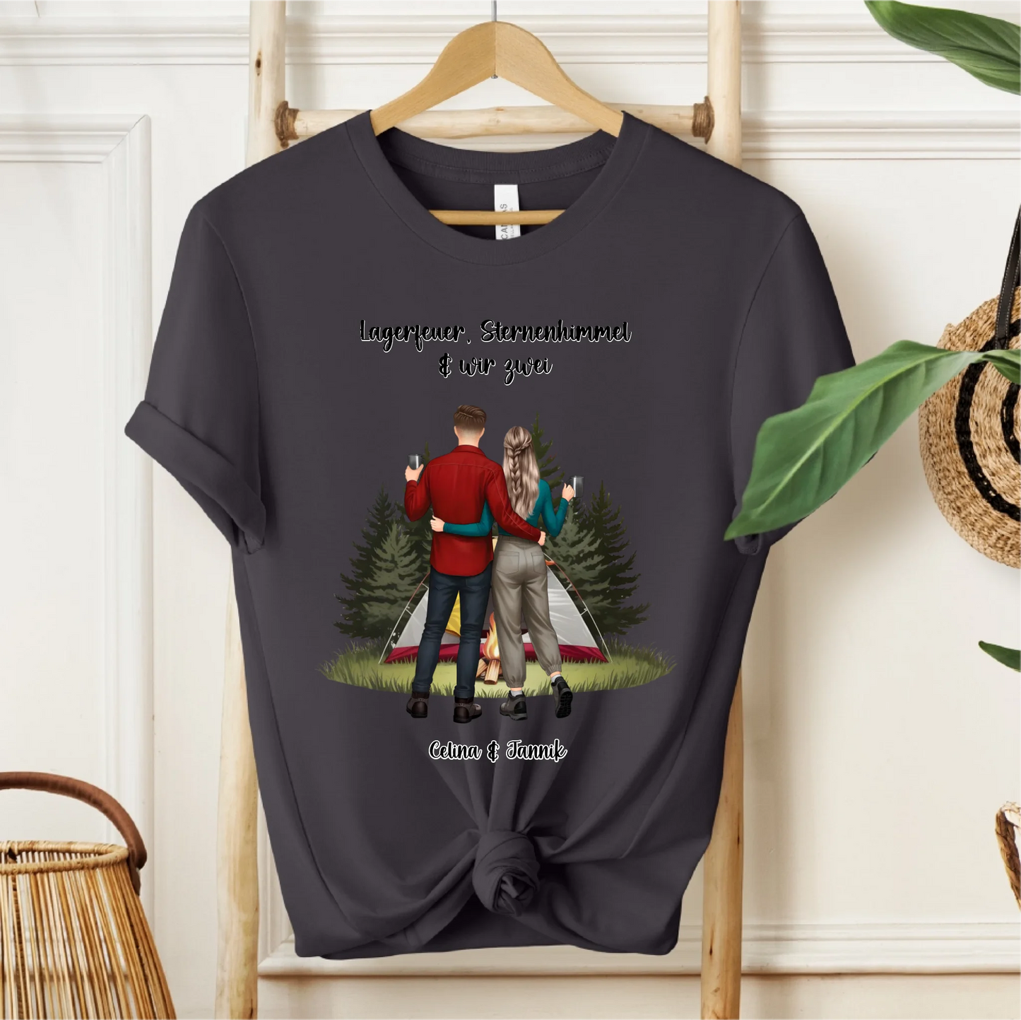 Camping Paar T-Shirt