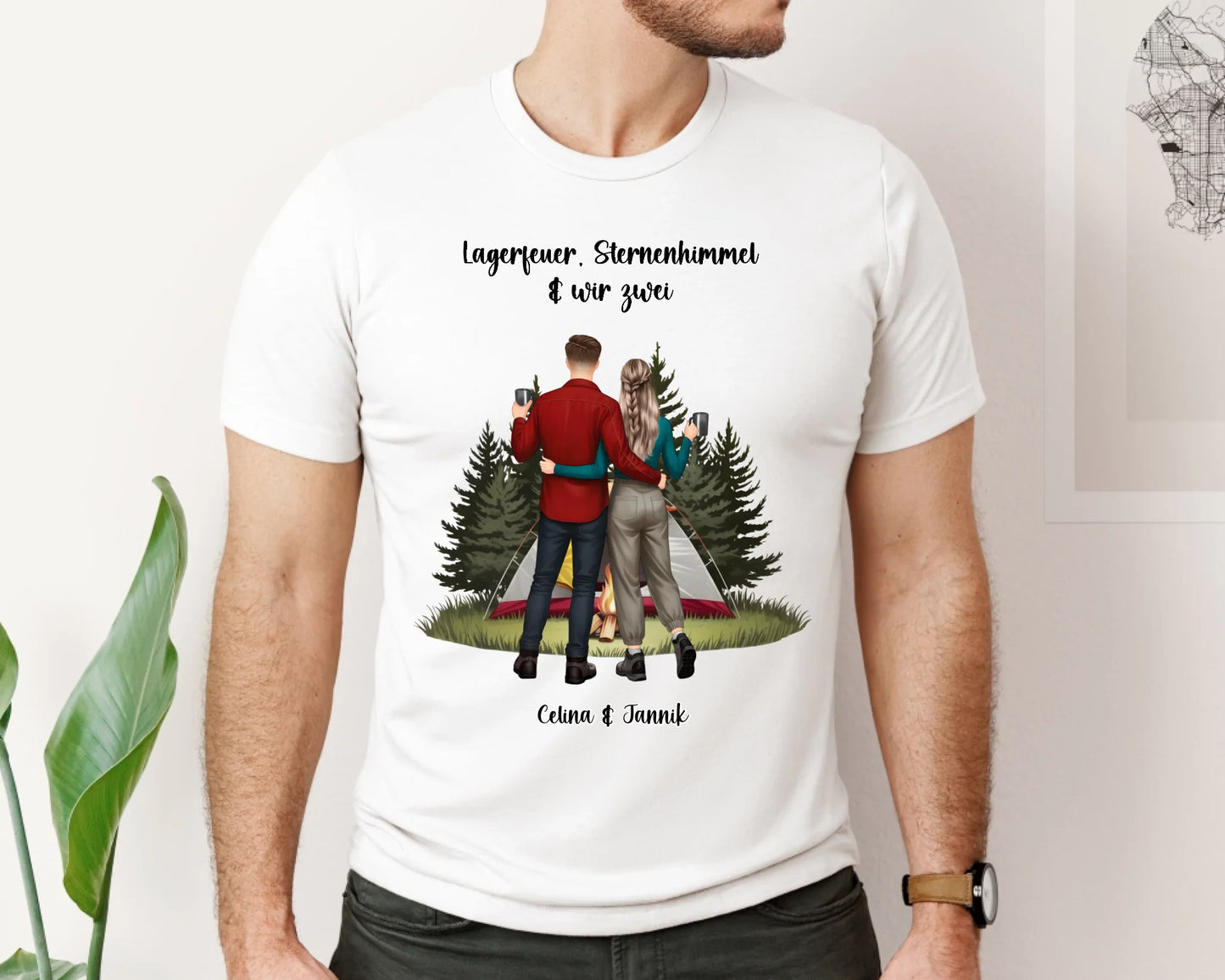 Camping Paar T-Shirt