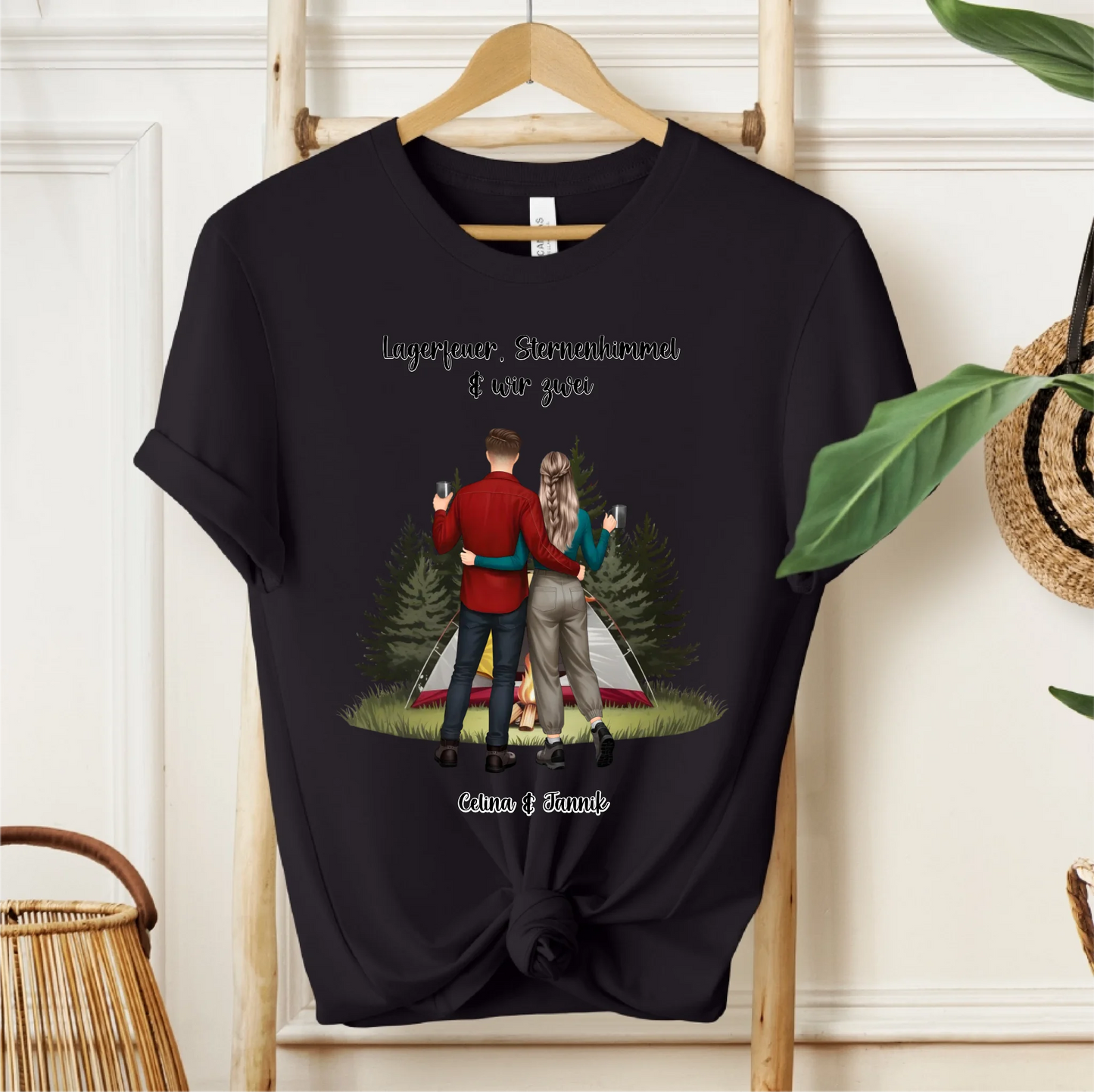 Camping Paar T-Shirt