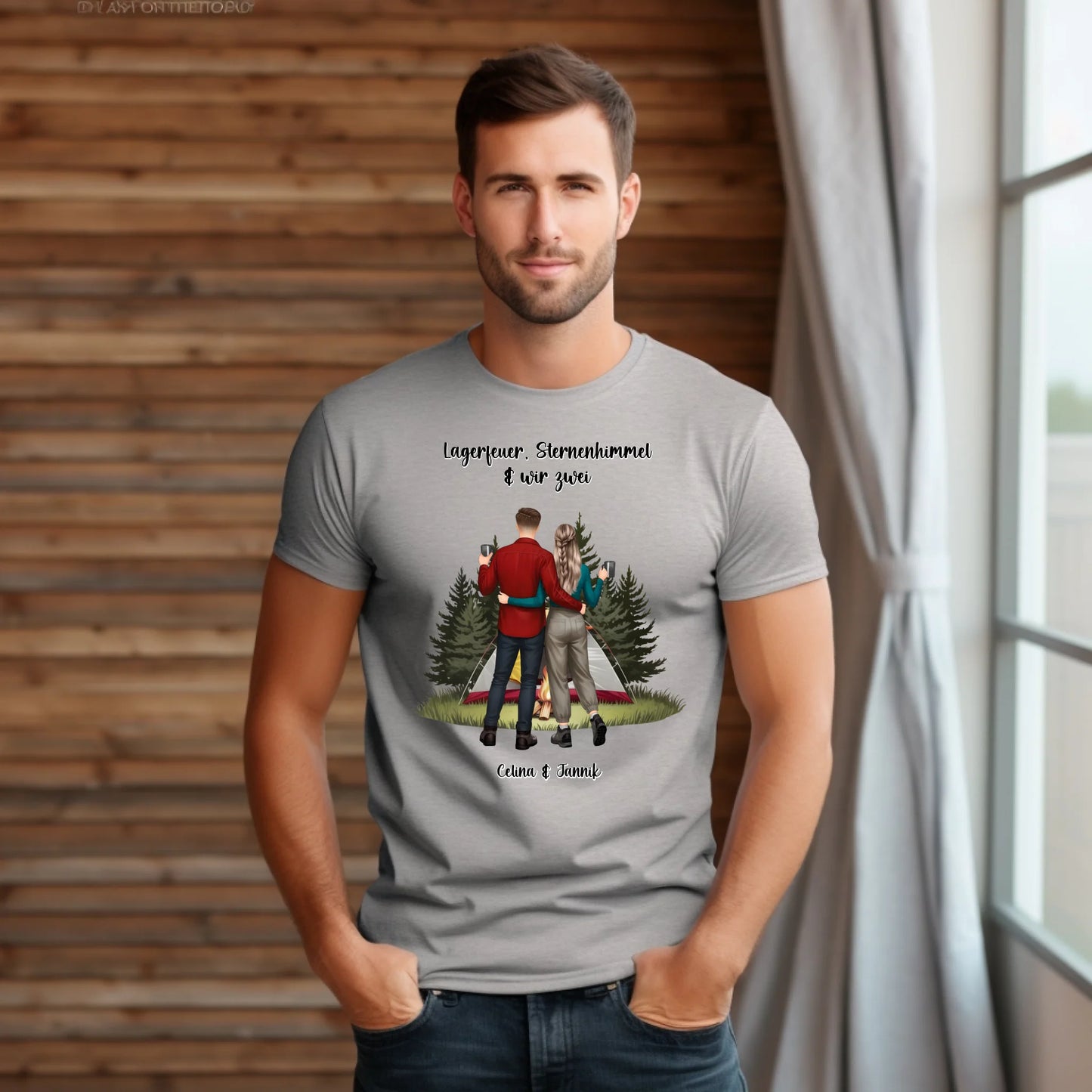Camping Paar T-Shirt