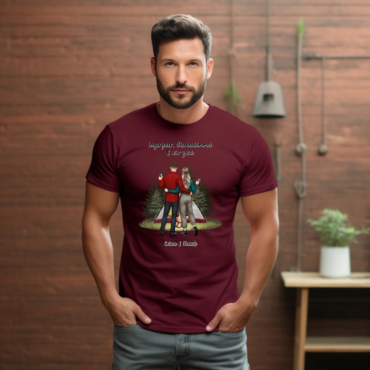 Camping Paar T-Shirt