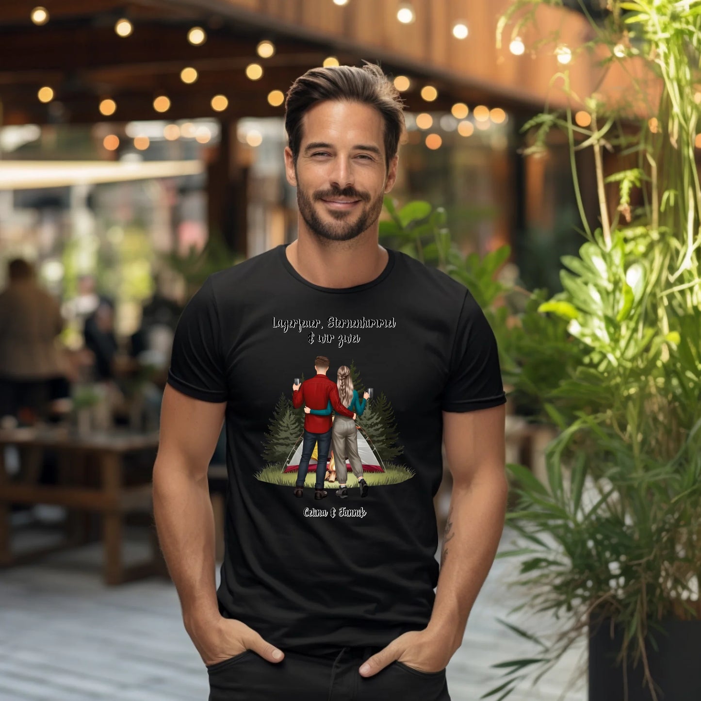 Camping Paar T-Shirt