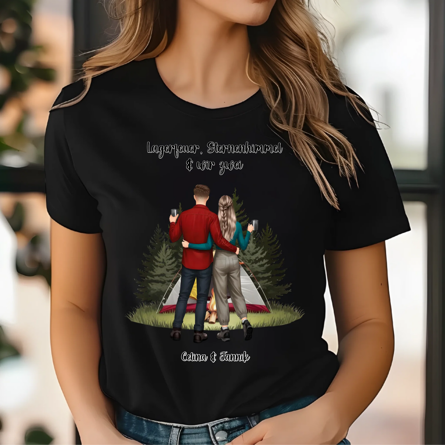 Camping Paar T-Shirt