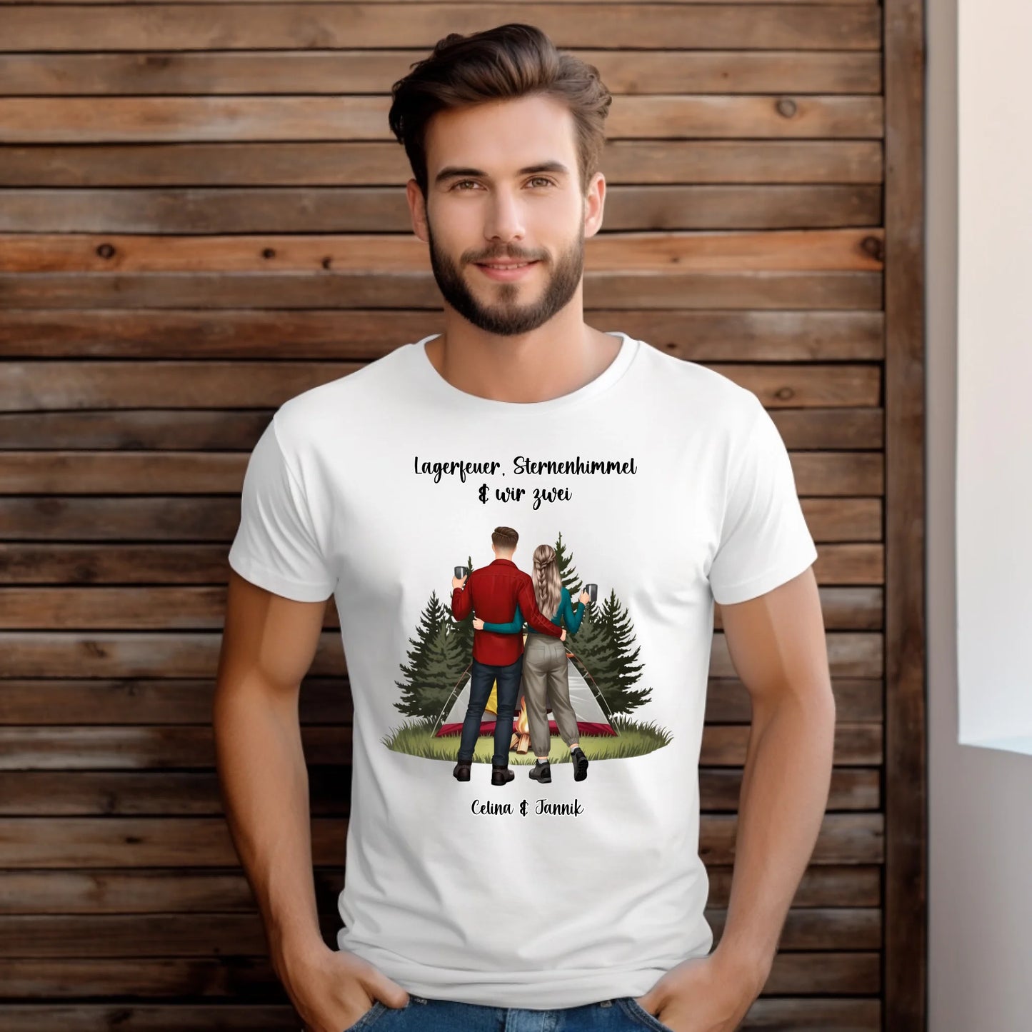 Camping Paar T-Shirt