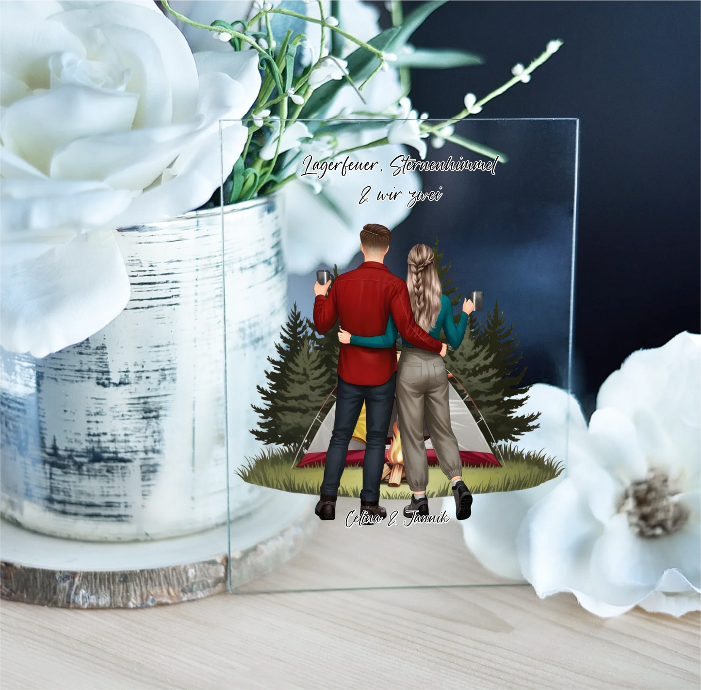 Camping Paar Acrylschild