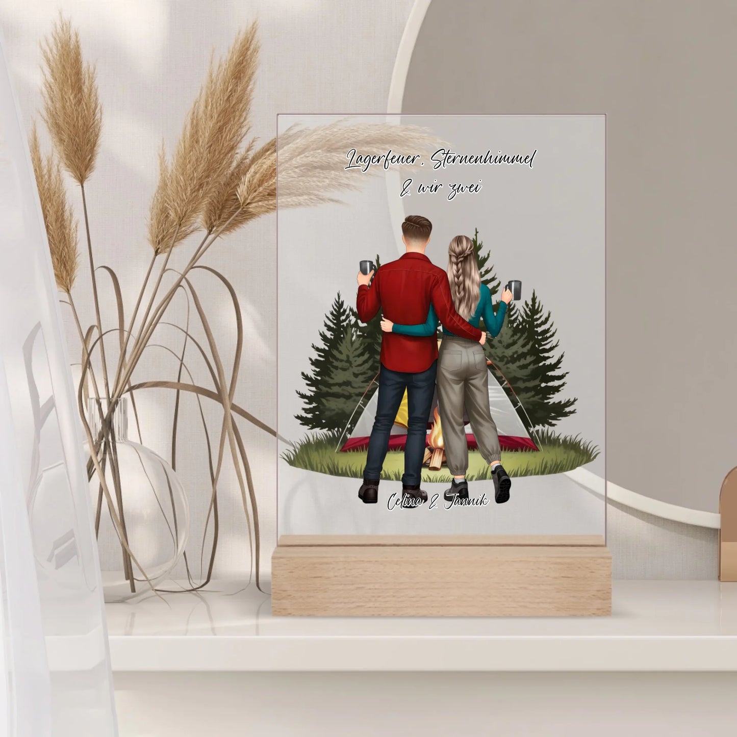 Camping Paar Acrylschild