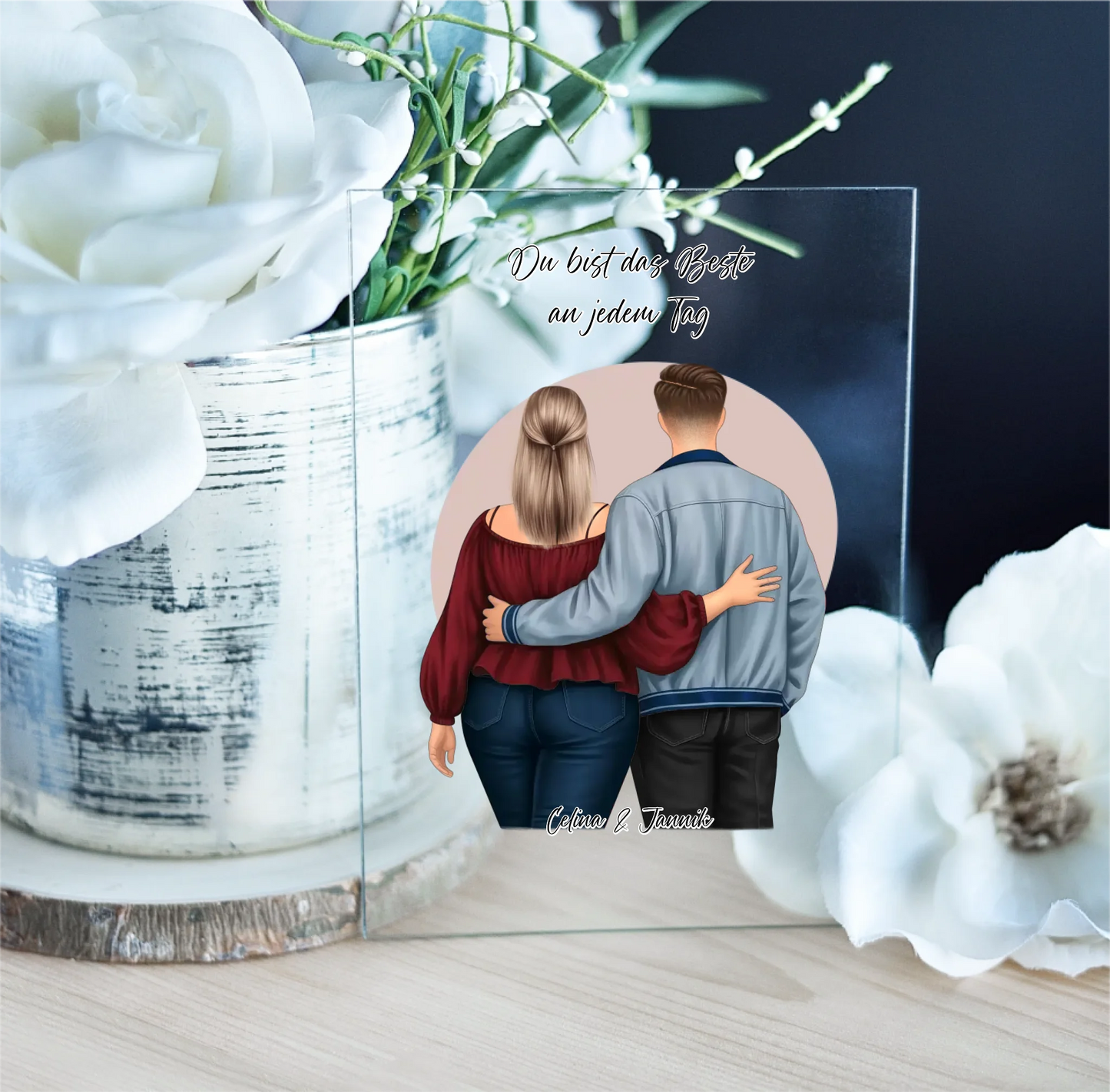 Curvy Paar Acrylschild