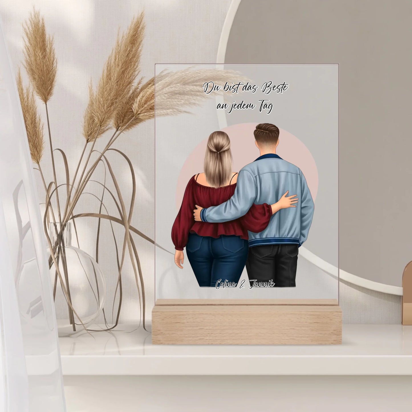 Curvy Paar Acrylschild