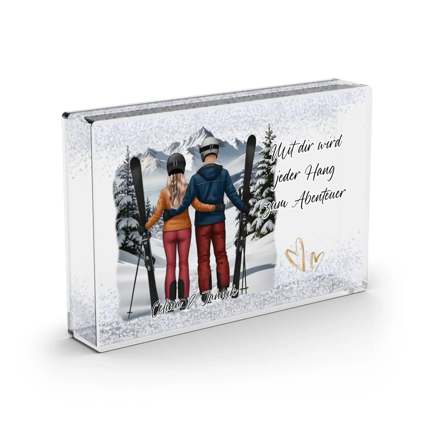 Ski Schneekugel Schnee