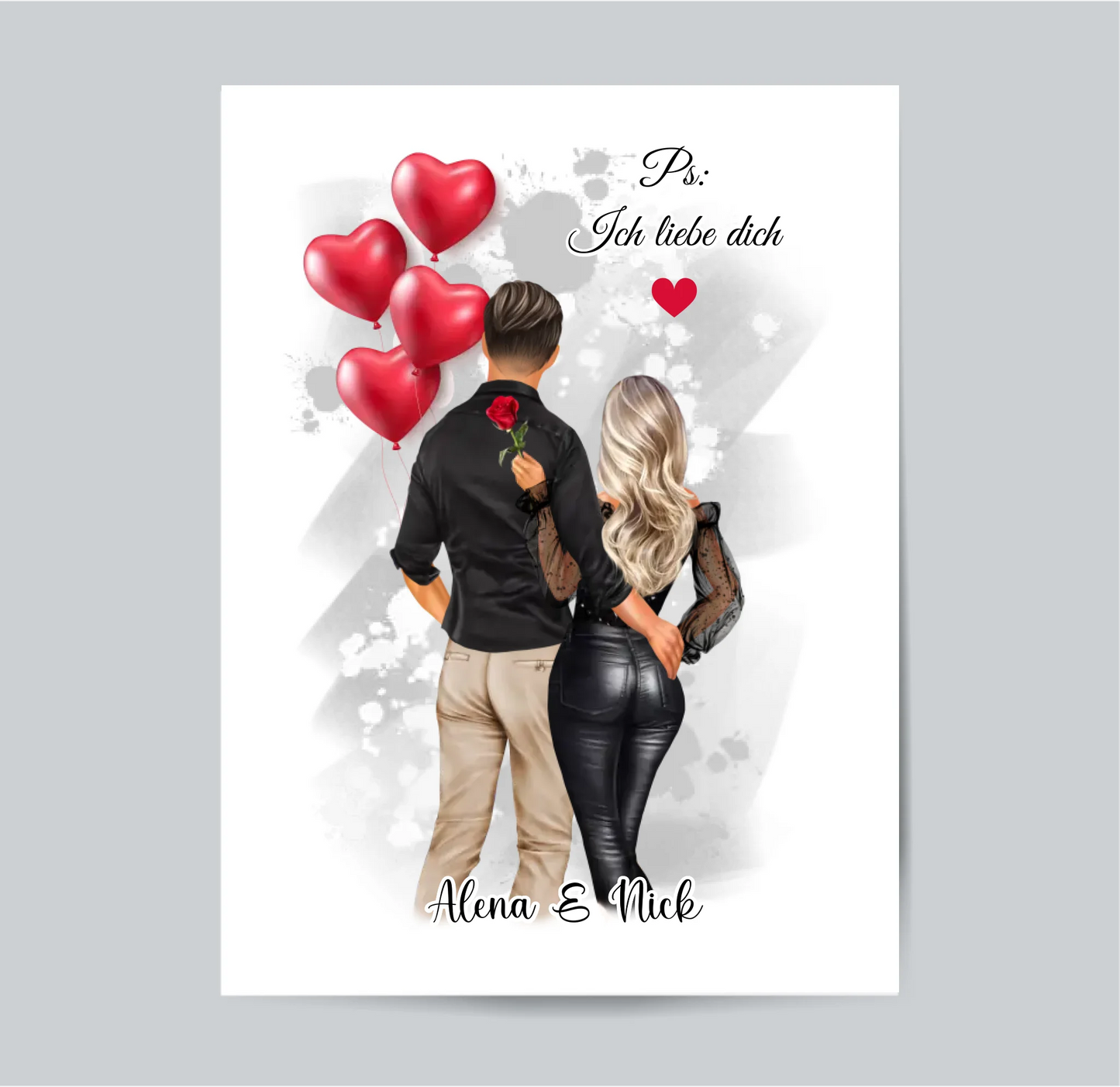 Paar Poster Personalisiert