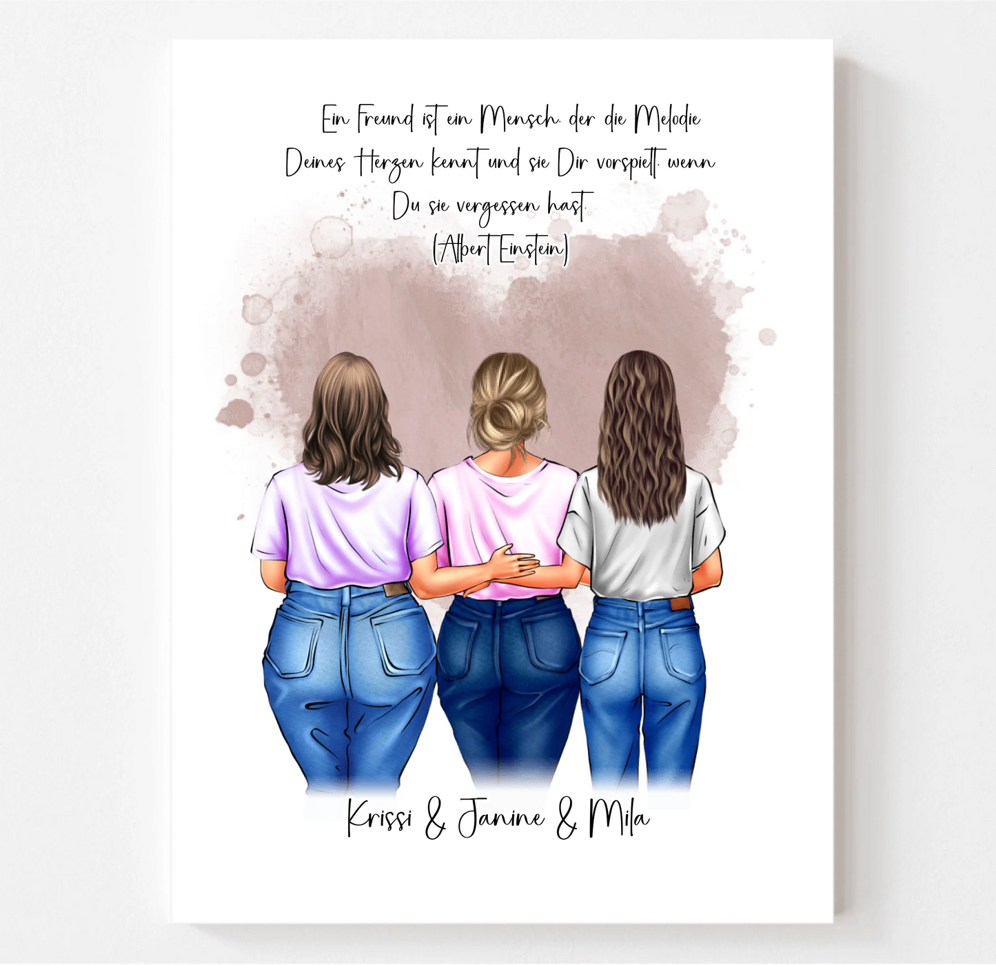Freundinnen Poster Personalisiert