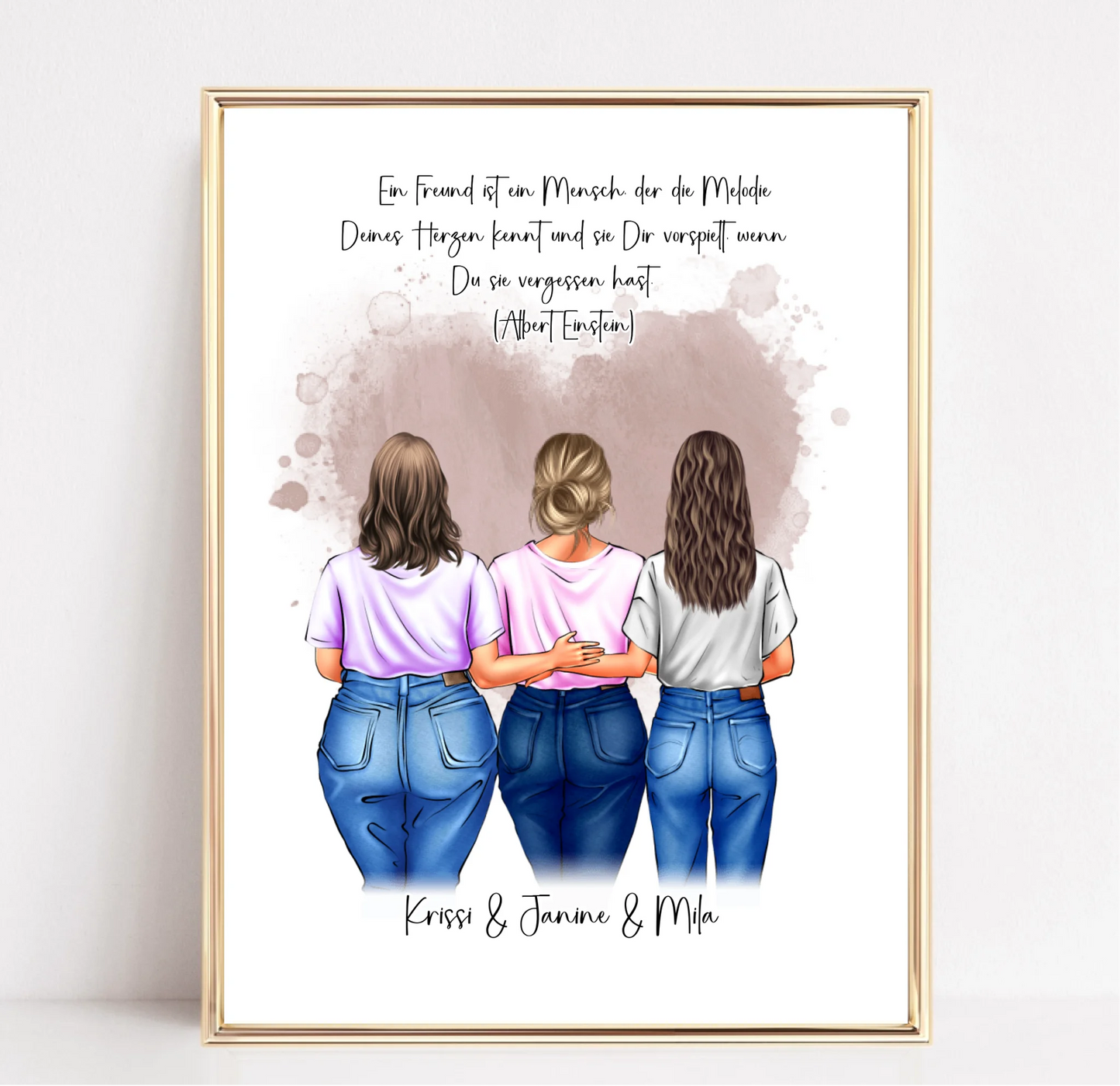 Freundinnen Poster Personalisiert
