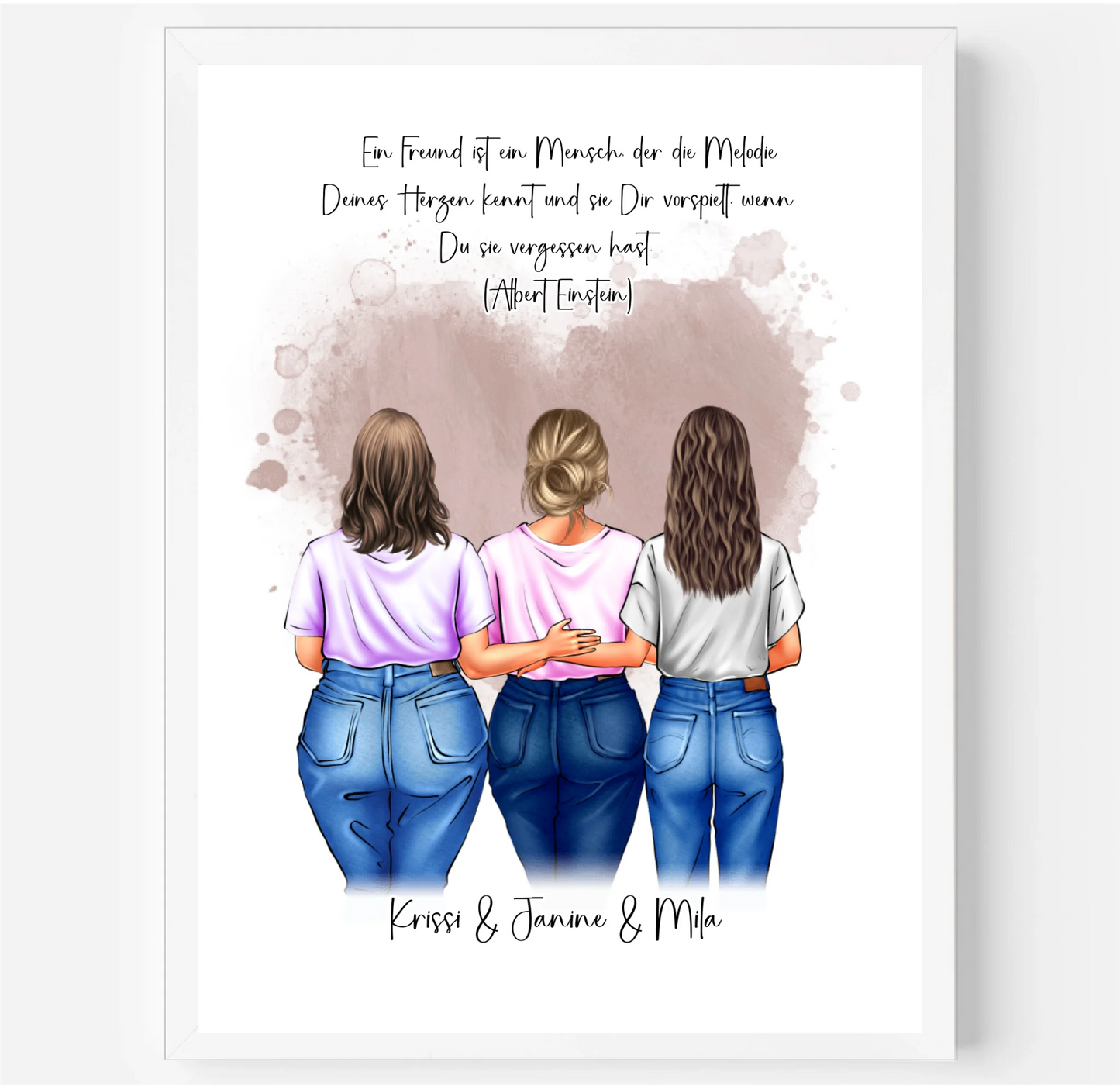 Freundinnen Poster Personalisiert