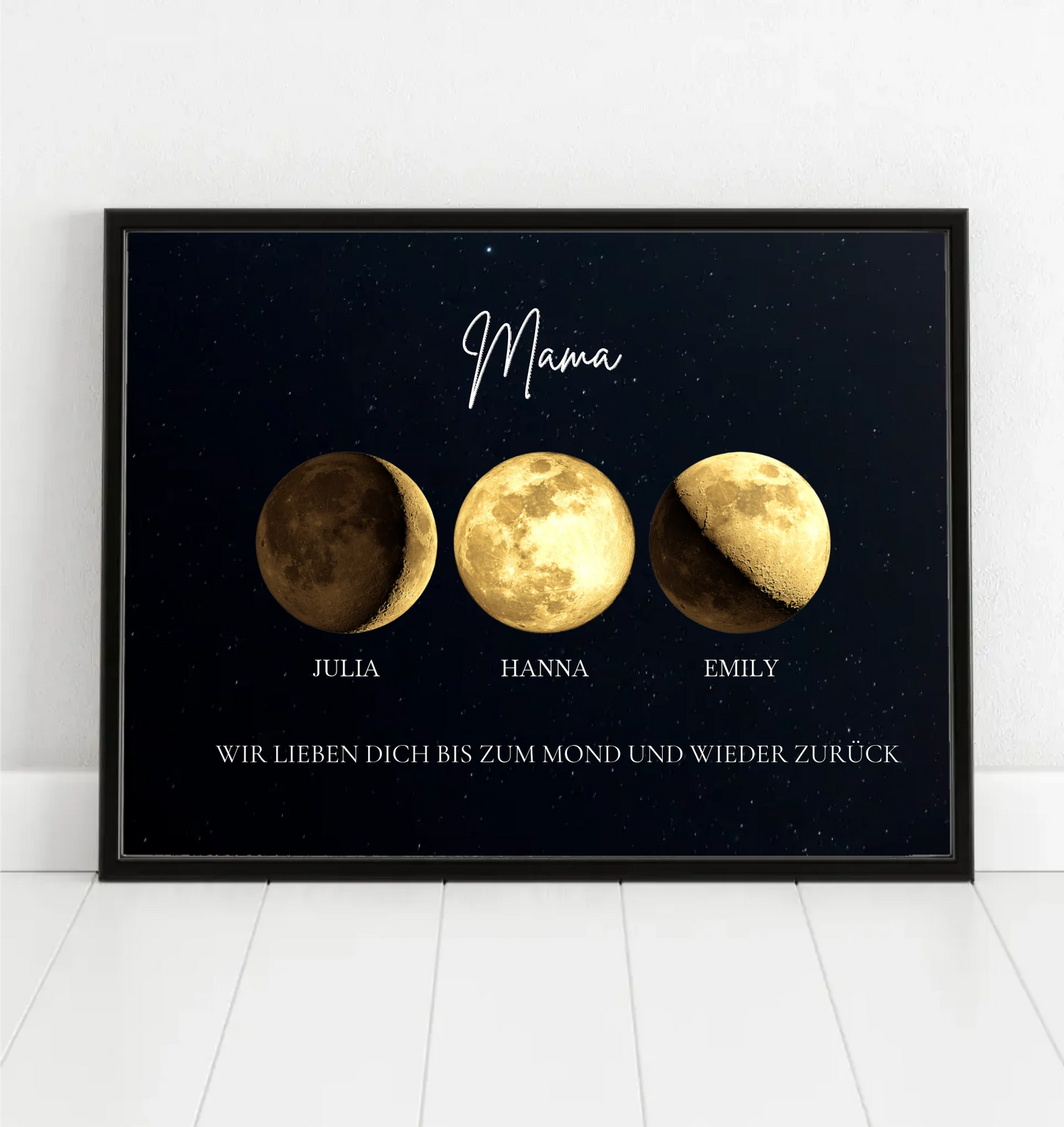 Mondphase Familie - Gold