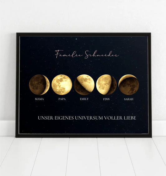 Mondphase Familie 2-6 Personen - Gold