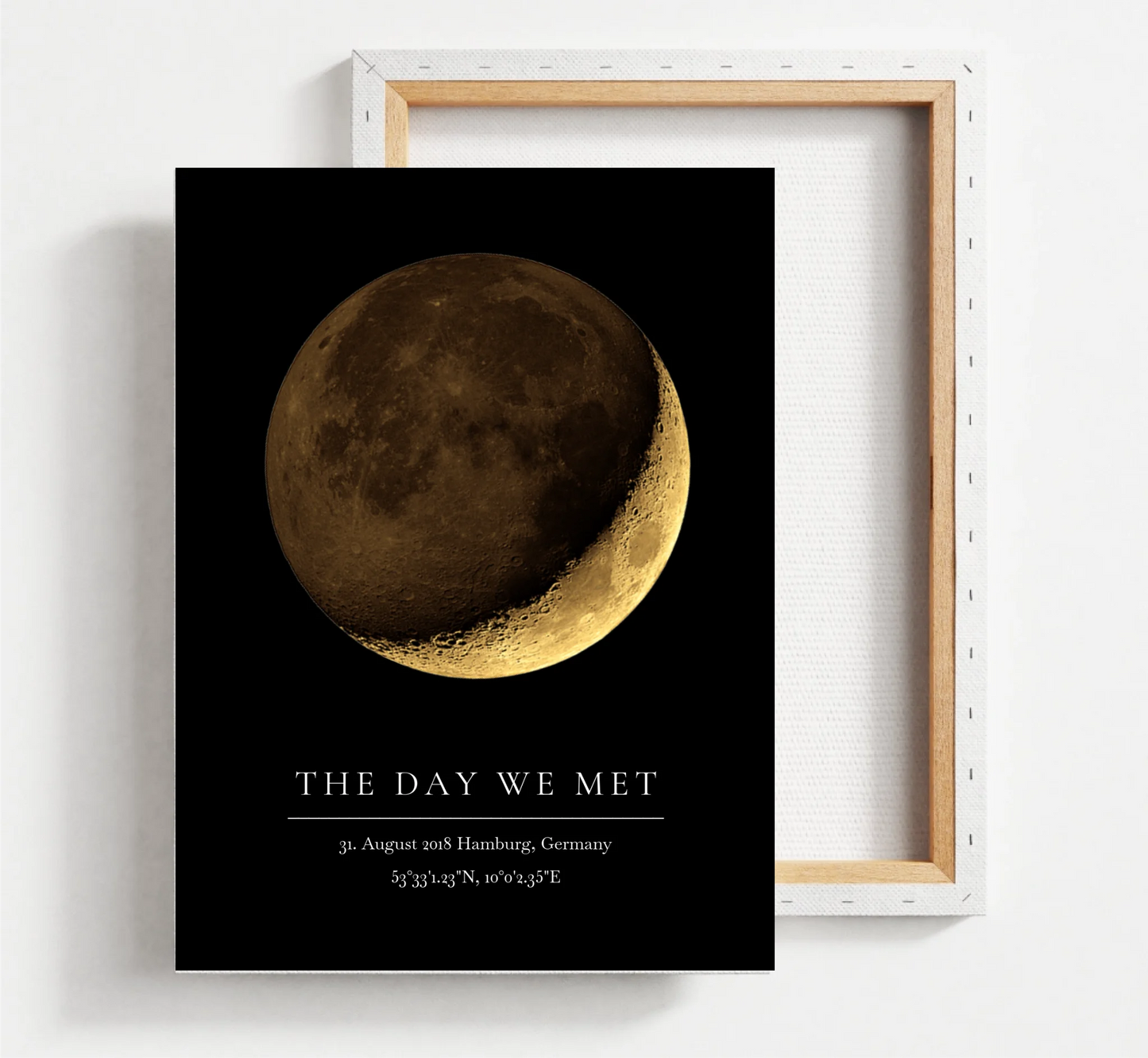 Mondphase Poster Gold- THE DAY WE MET
