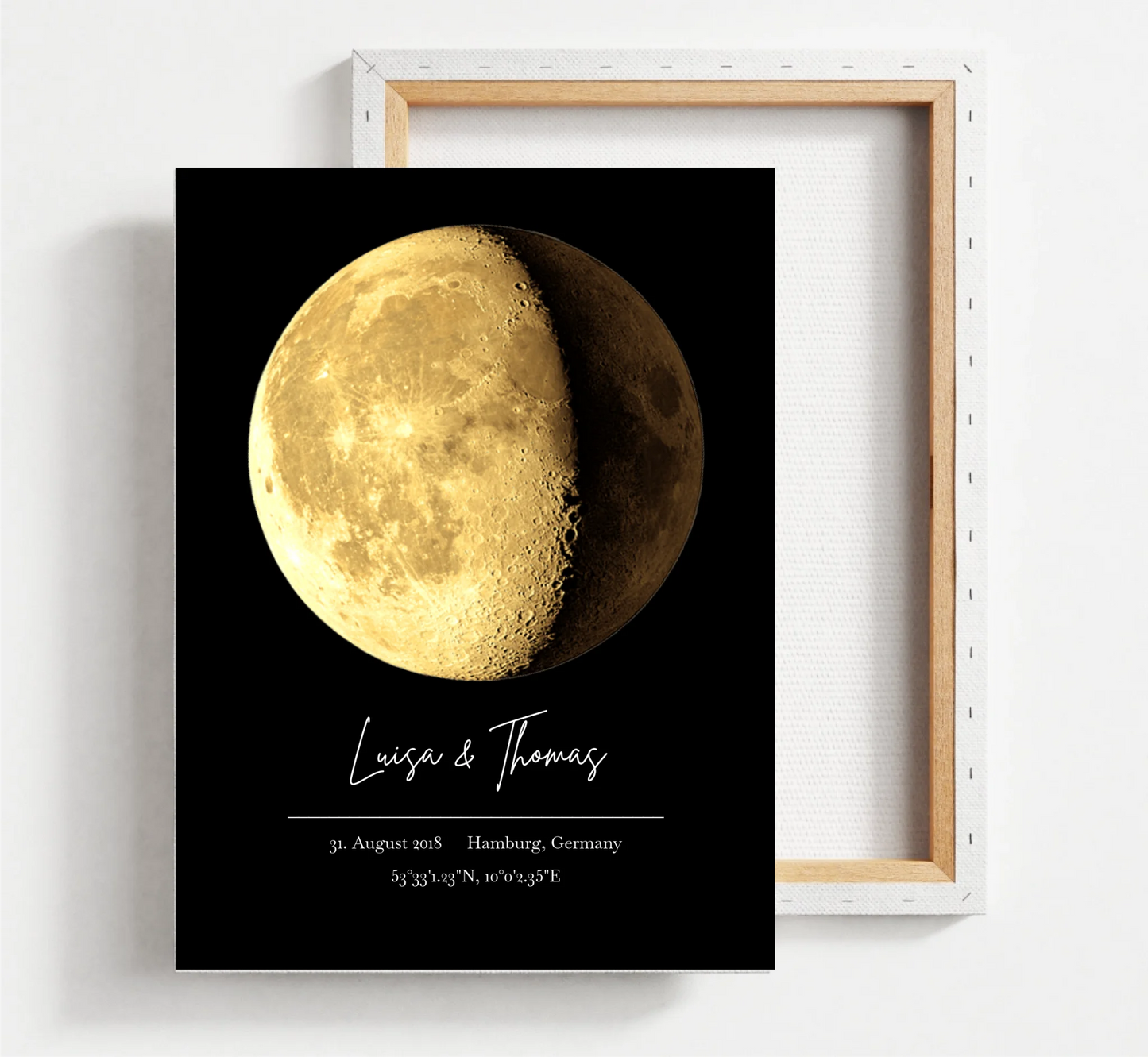 Mondphase Poster Gold