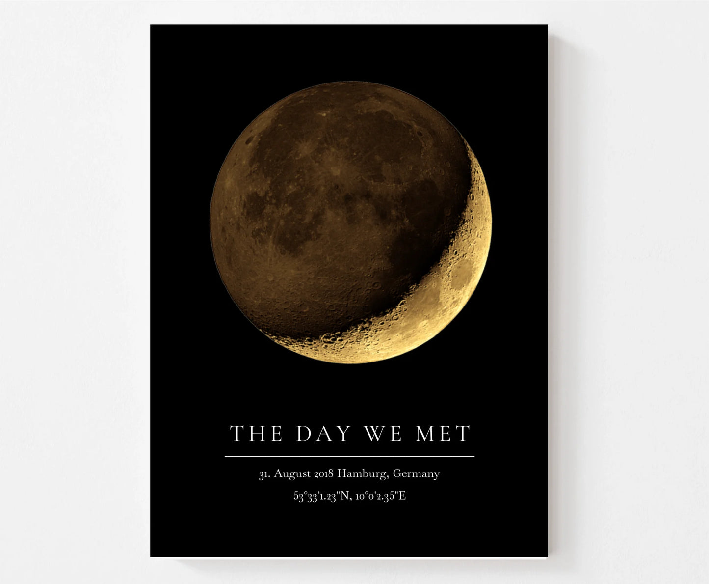 Mondphase Poster Gold- THE DAY WE MET