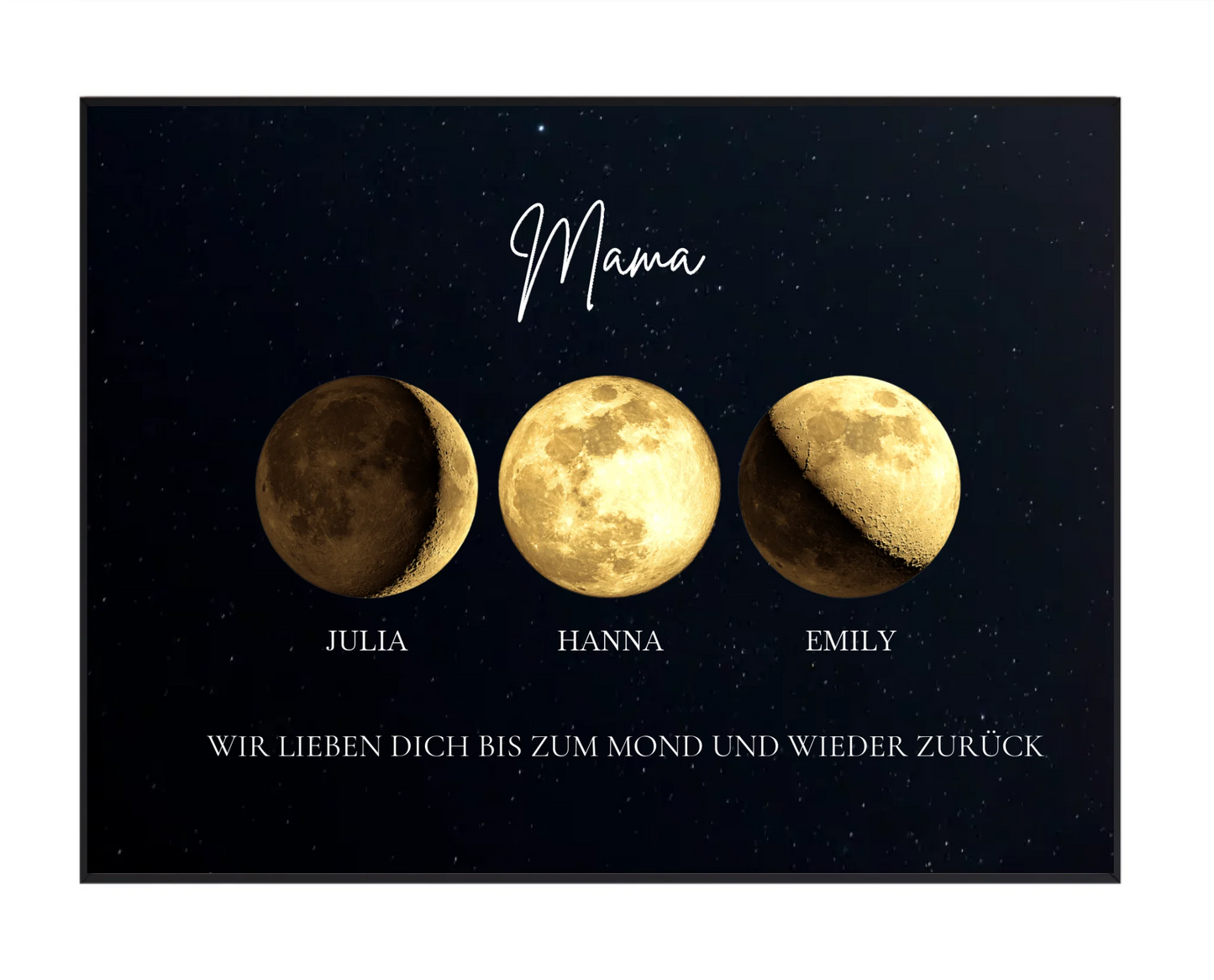 Mondphase Familie - Gold