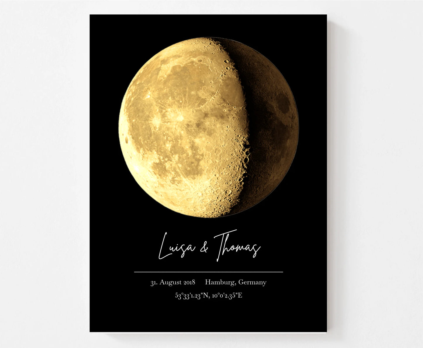 Mondphase Poster Gold